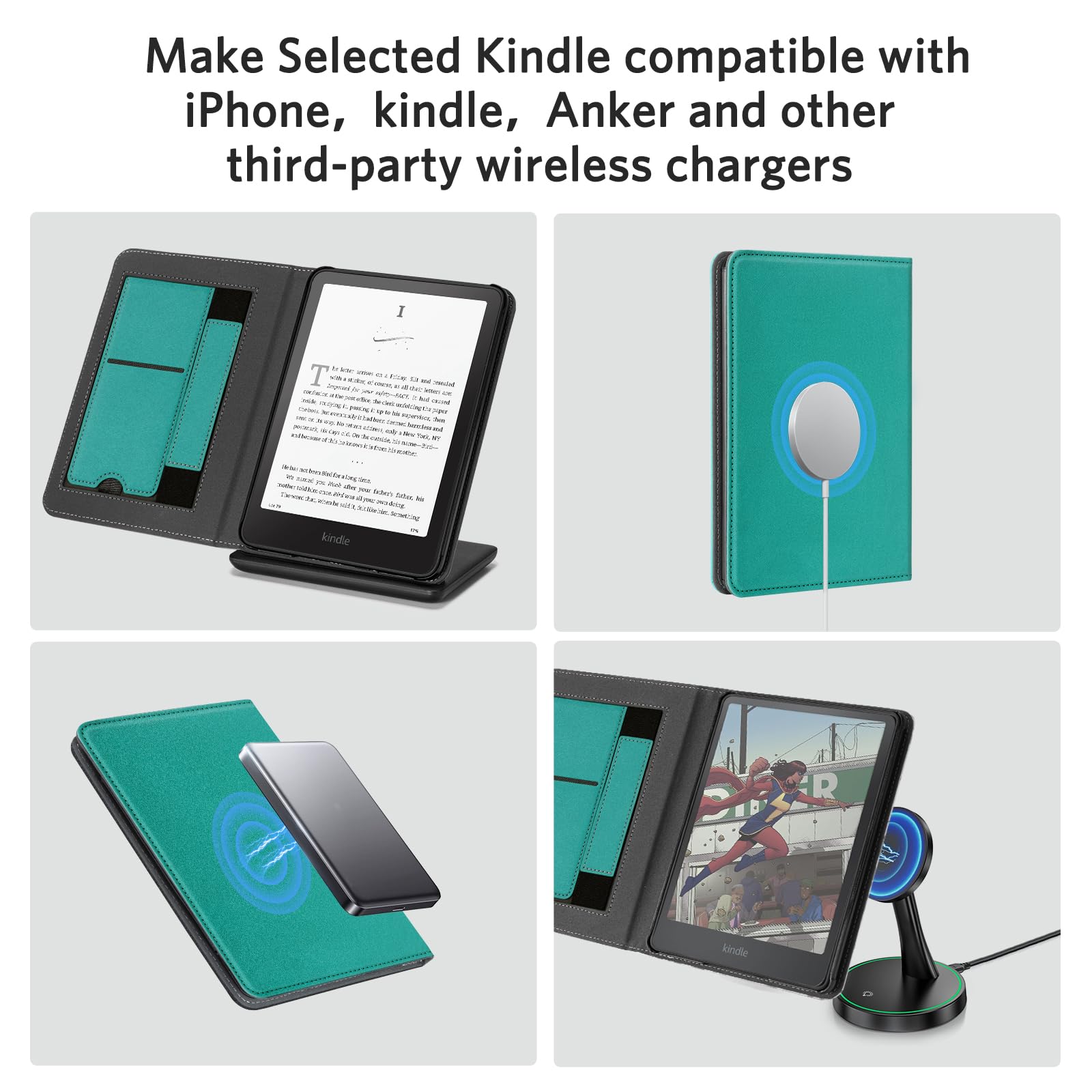 Kindle Paperwhite 12th Gen (2024 7 inch) stand#Color_Dark Green