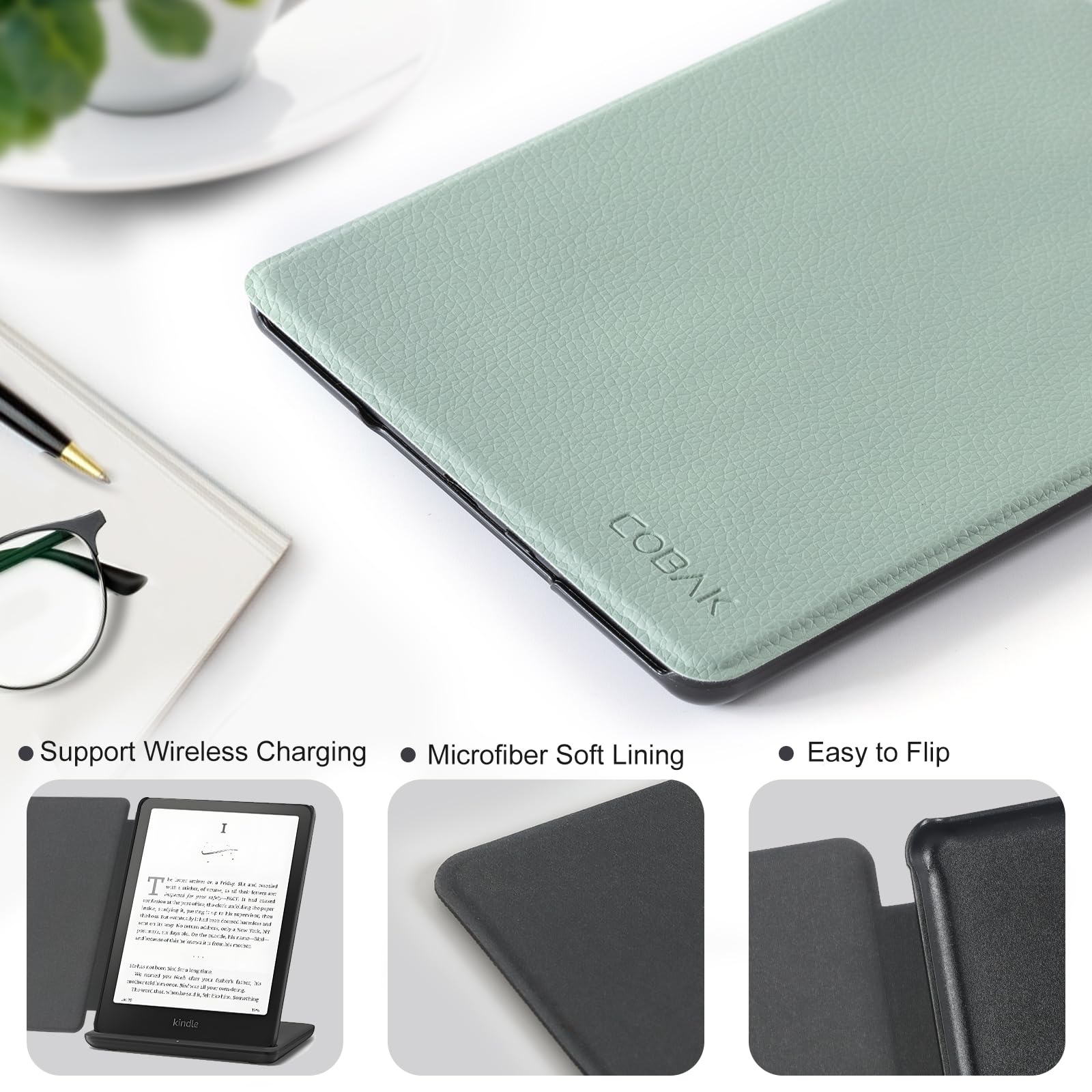 Essentials Vibrant Garden Kindle Paperwhite 6 Basic#Color_Sage Green