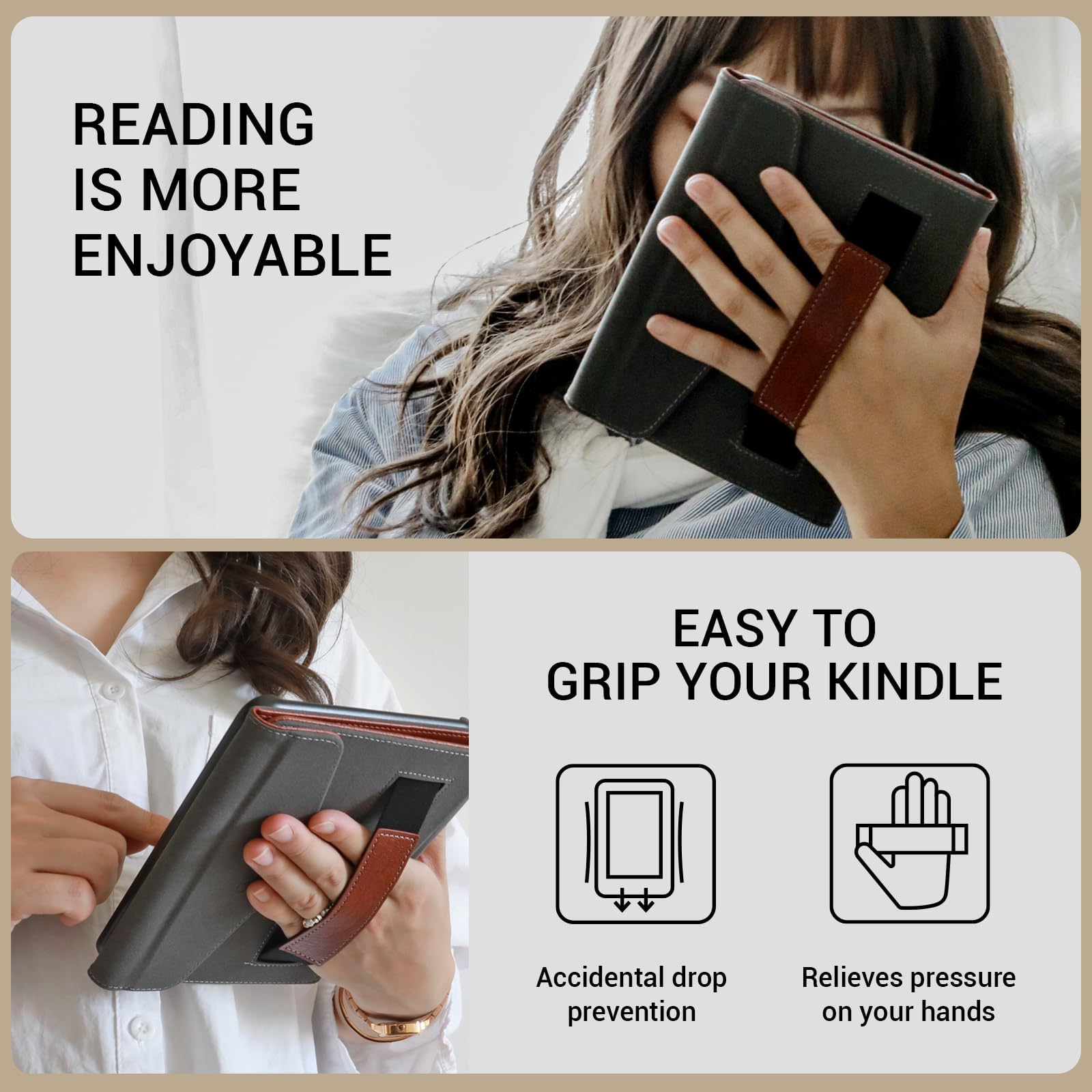 Essentials Vintage Kindle Paper White 6th-Buckle Style#Color_Brown