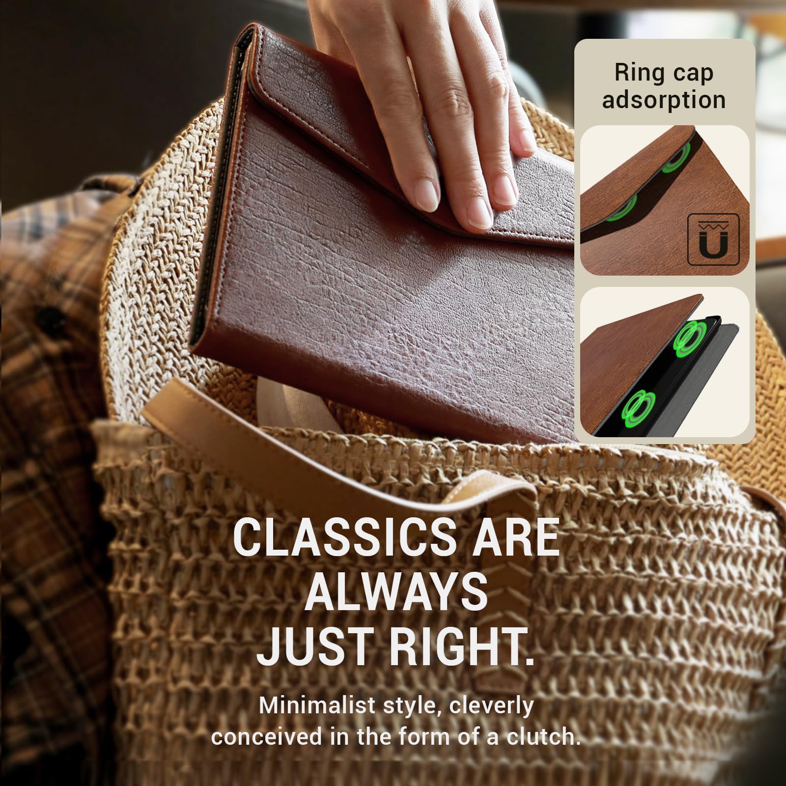 Essentials Vintage Kindle Paper White 6th-Buckle Style#Color_Brown
