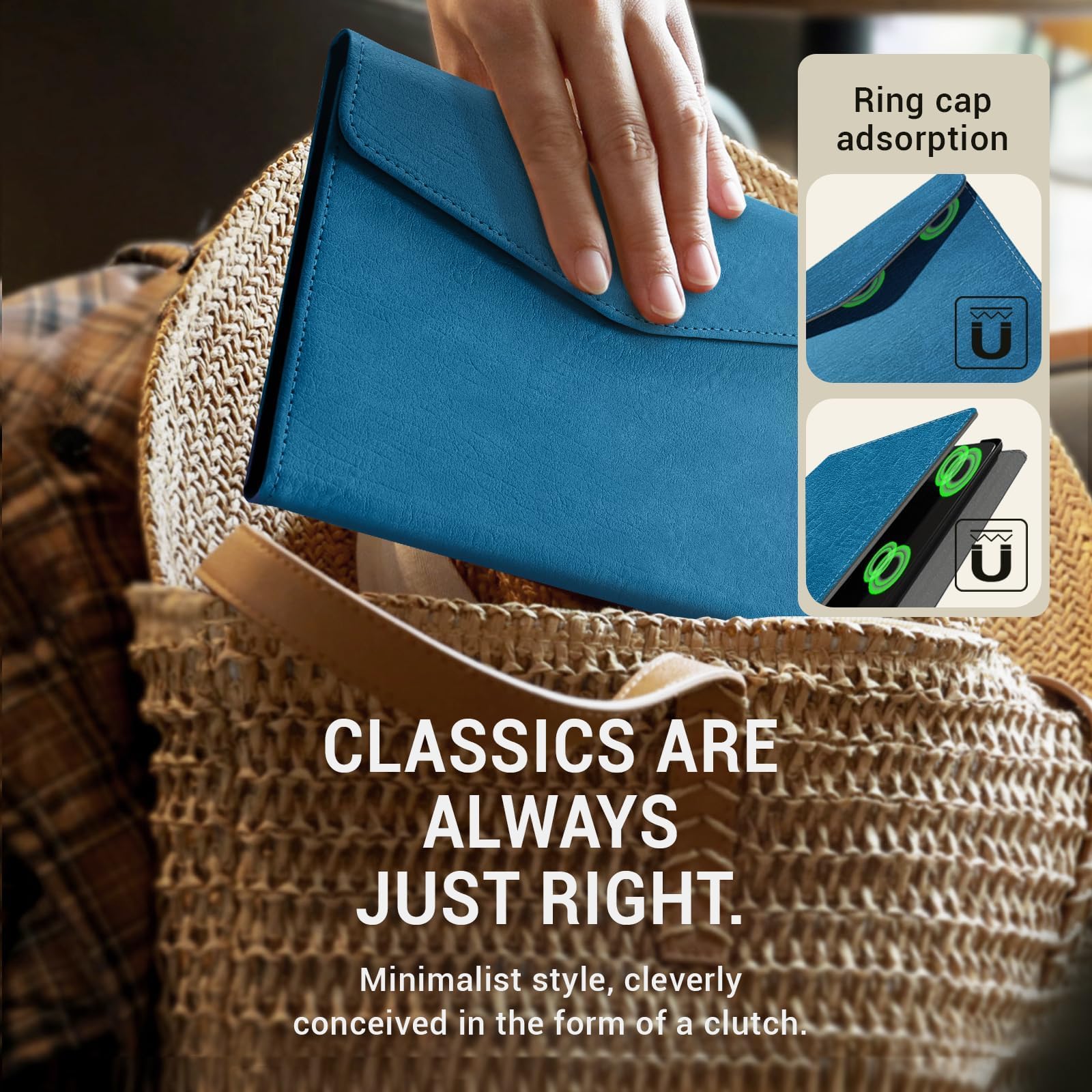 Essentials Vintage Kindle Paper White 6th-Buckle Style#Color_Blue