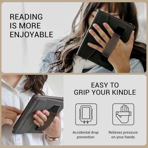 Essentials Vintage Kindle Paper White 6th-Buckle Style#Color_Dark Brown