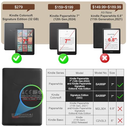 Essentials Vintage Kindle Paper White 6th-Buckle Style#Color_Dark Brown