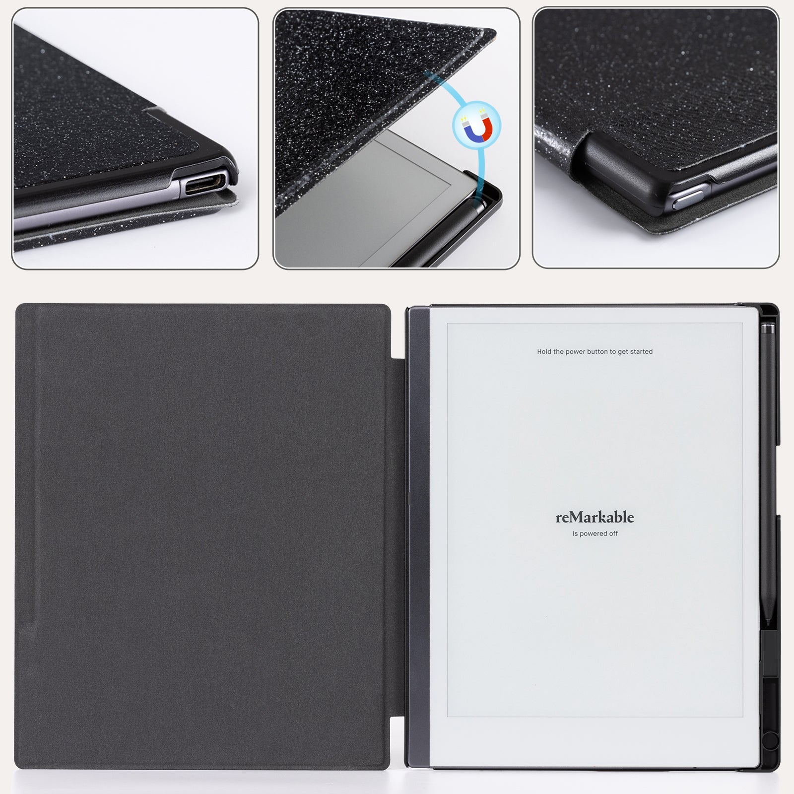Essentials Z_Black Glitter reMarkable 2 Basic#Color_Black Glitter