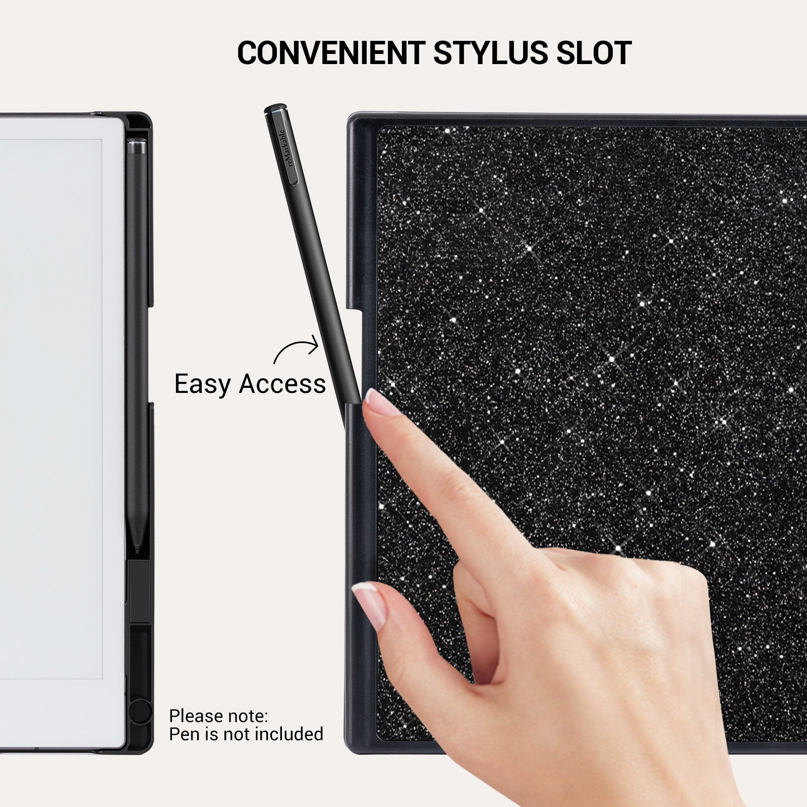 Essentials Z_Black Glitter reMarkable 2 Basic#Color_Black Glitter