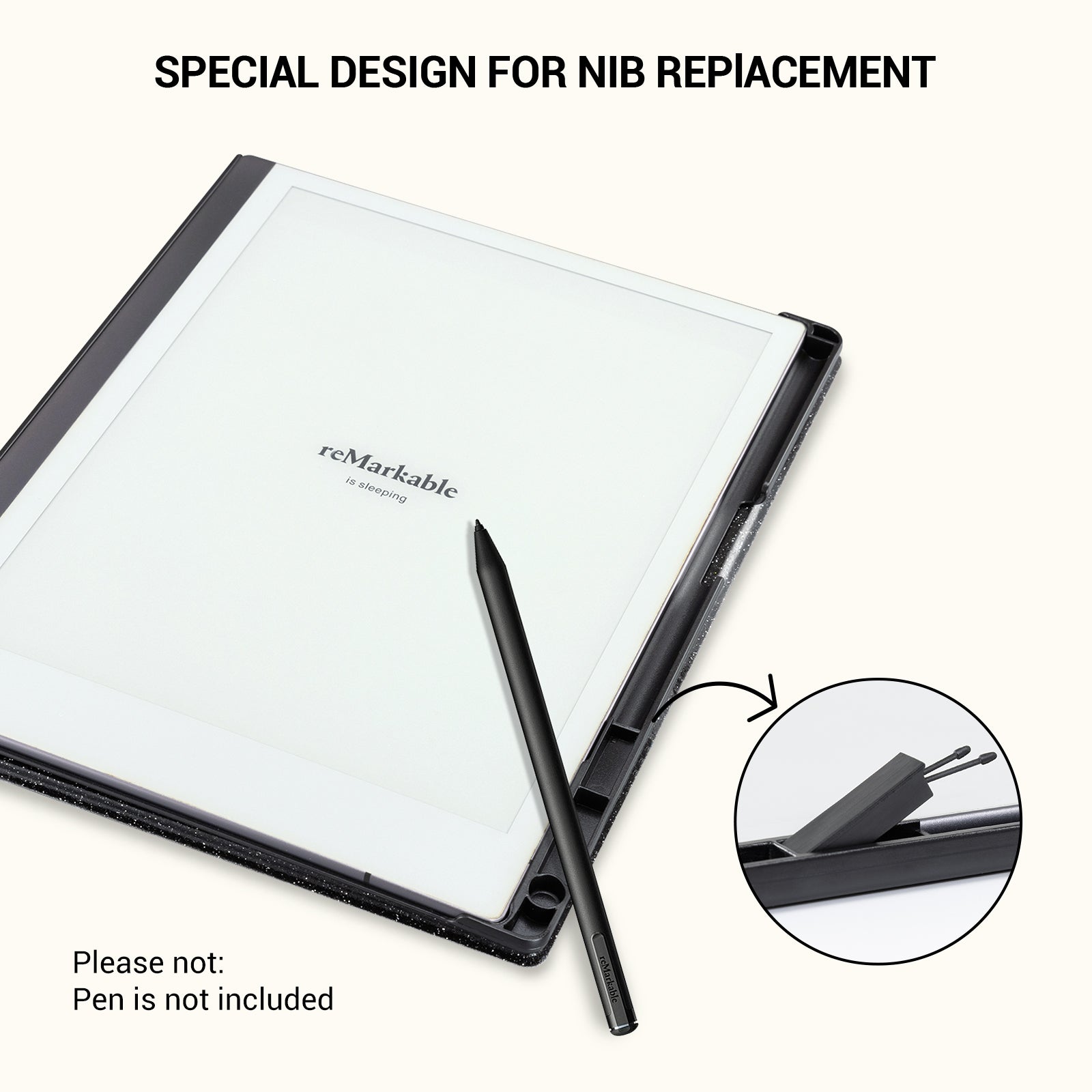 Essentials Z_Black Glitter reMarkable 2 Basic#Color_Black Glitter