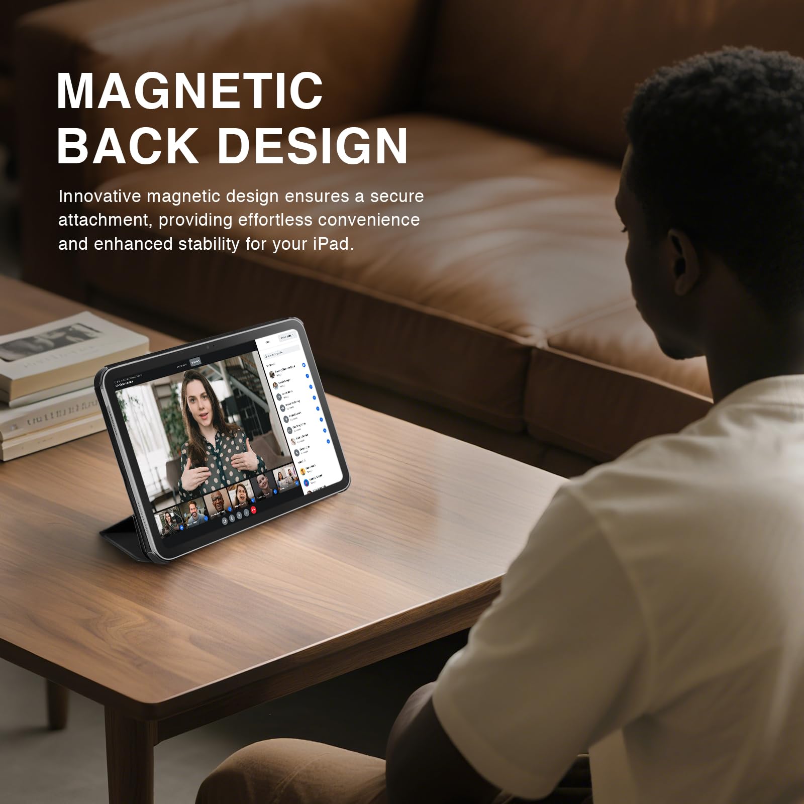 Essentials iPad (A16) tri-fold-Magnetic#Color Black