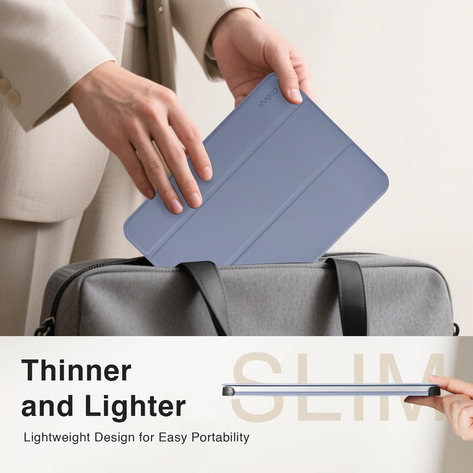 Essentials iPad (A16) tri-fold-Magnetic#Color lilac