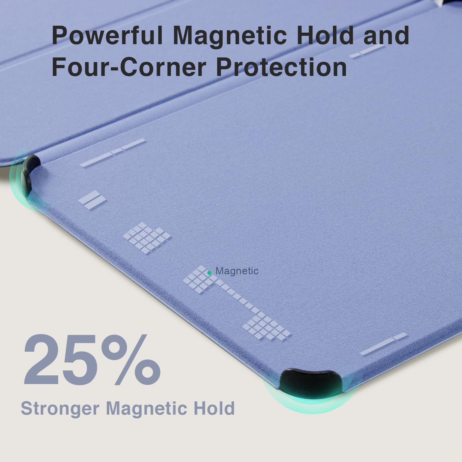 Essentials iPad (A16) tri-fold-Magnetic#Color lilac