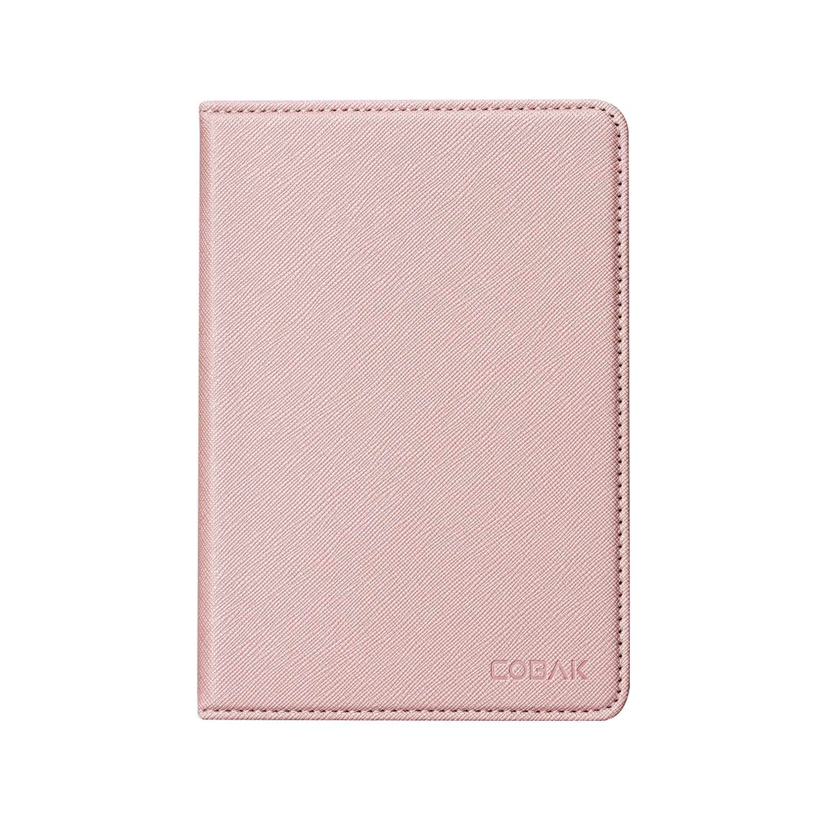 Kindle Basic (2022/2024 6 INCH) Case With Stand#Color_Cross Texture Rose Gold