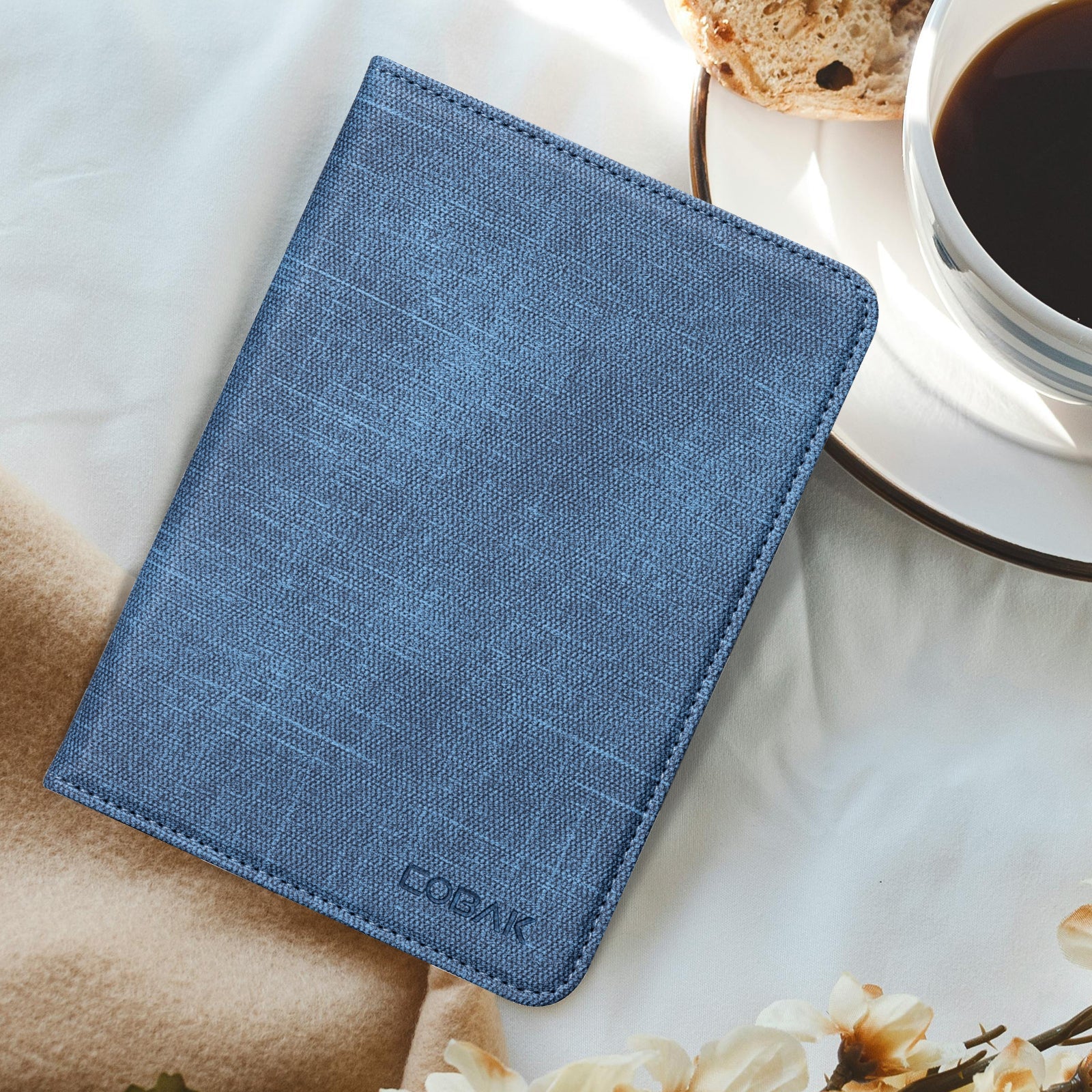Kindle Basic (2022/2024 6 INCH) Case With Stand#Color_Fabric Blue