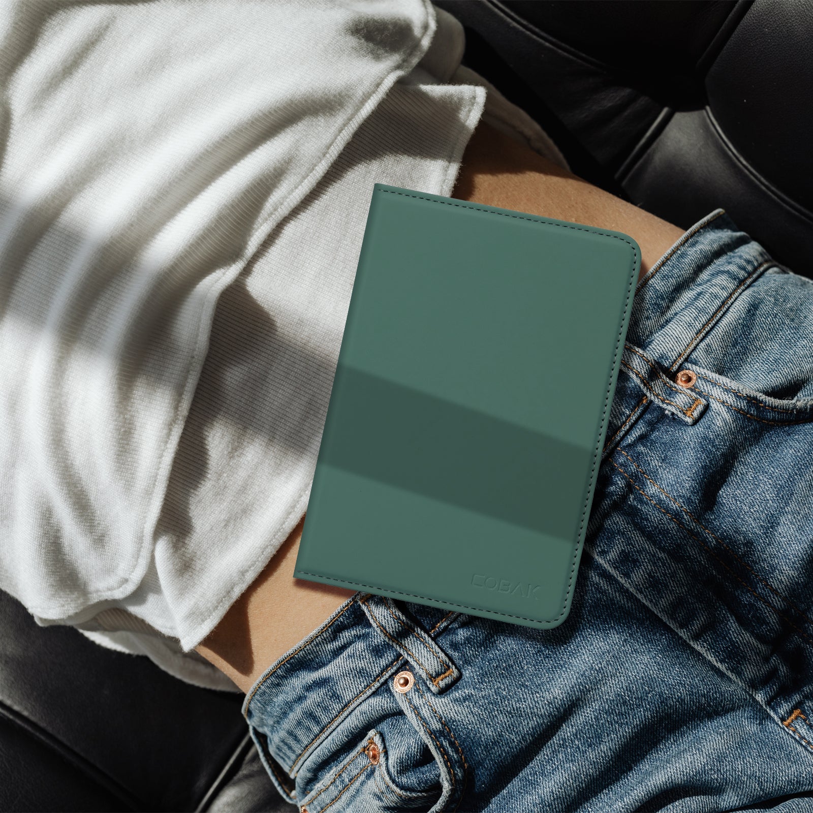 Kindle Basic (2022/2024 6 INCH) Case With Stand#Color_Ink Green