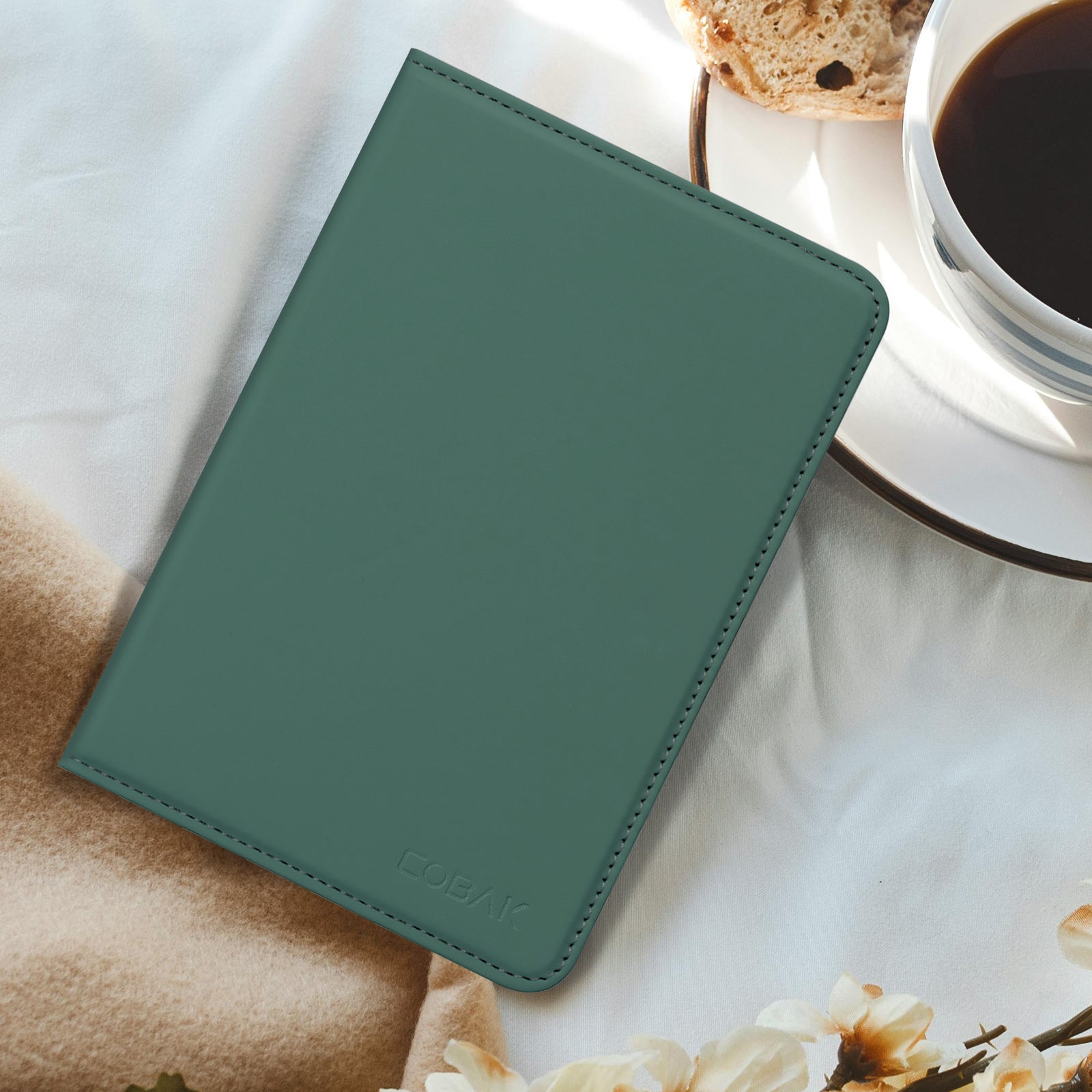 Kindle Basic (2022/2024 6 INCH) Case With Stand#Color_Ink Green