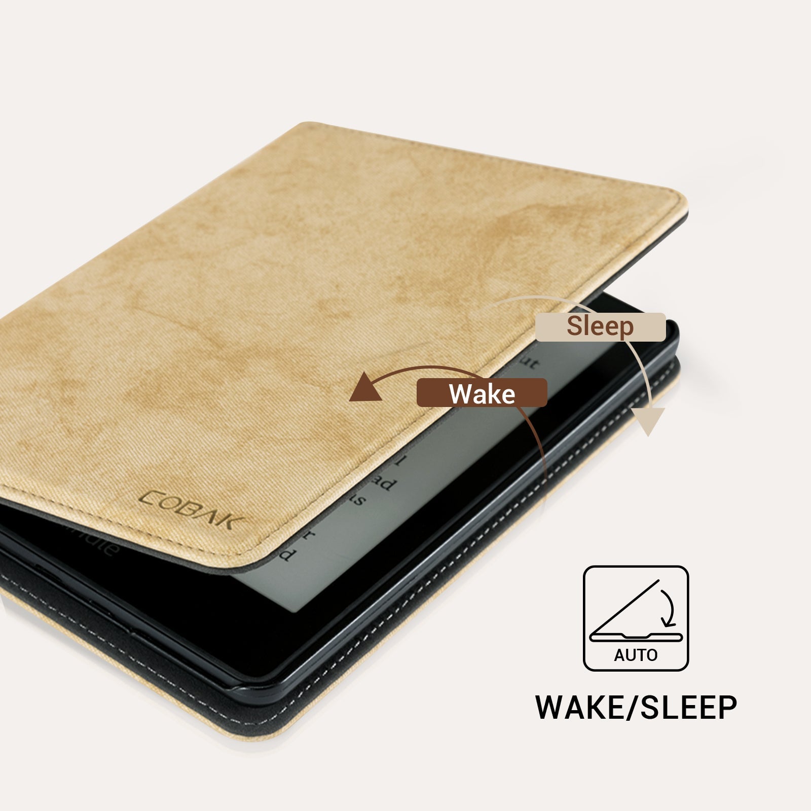 Kindle Basic (2022/2024 6 INCH) Case With Stand#Color_Linen