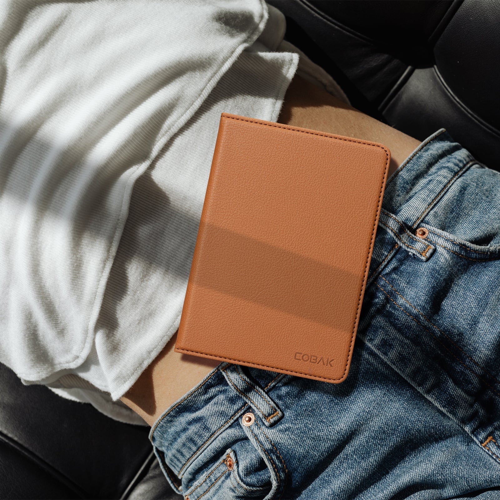 Kindle Basic (2022/2024 6 INCH) Case With Stand#Color_Lychee Texture Brown