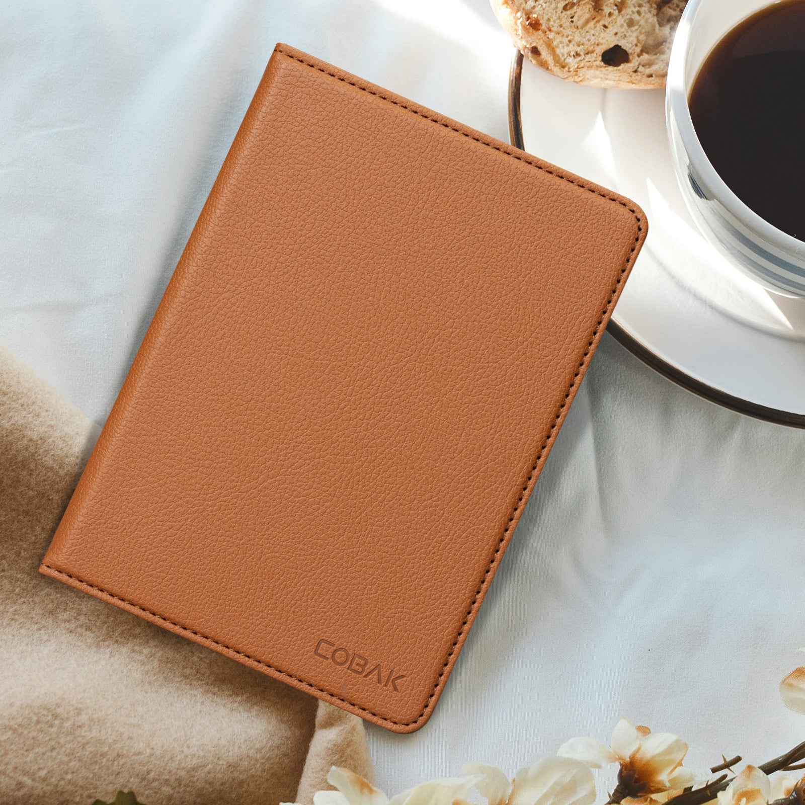 Kindle Basic (2022/2024 6 INCH) Case With Stand#Color_Lychee Texture Brown