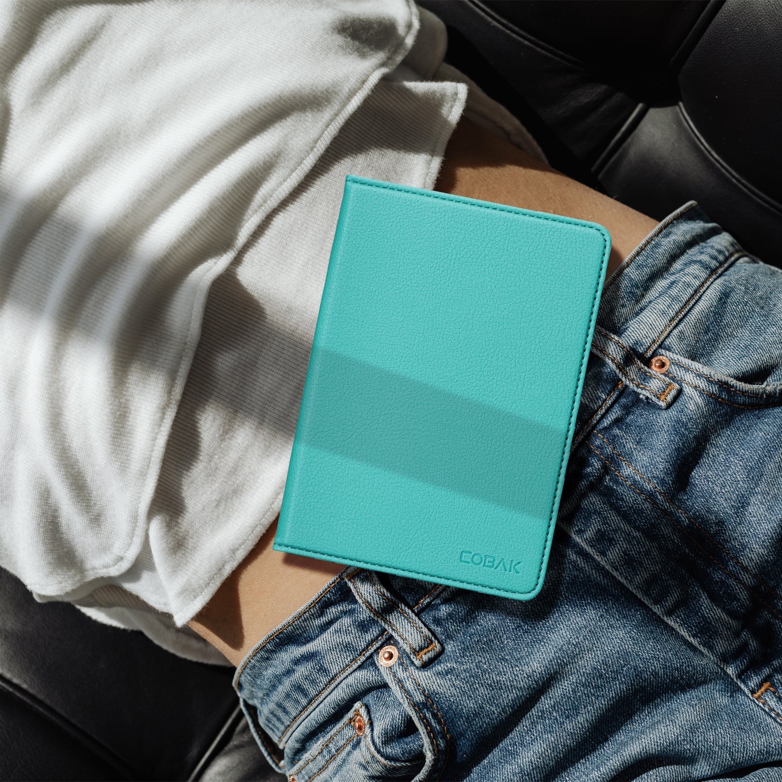 Kindle Basic (2022/2024 6 INCH) Case With Stand#Color_Lychee Texture Green
