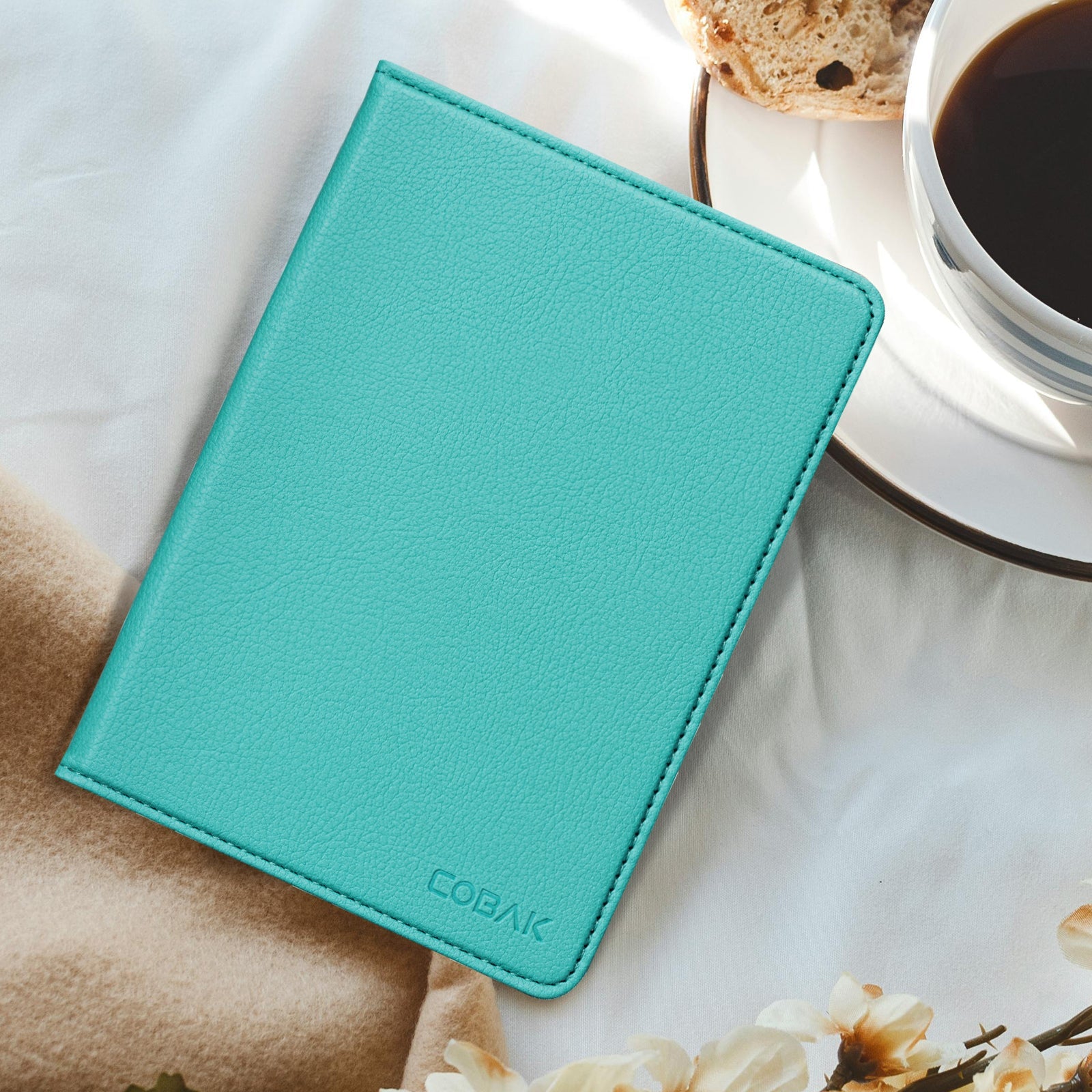 Kindle Basic (2022/2024 6 INCH) Case With Stand#Color_Lychee Texture Green