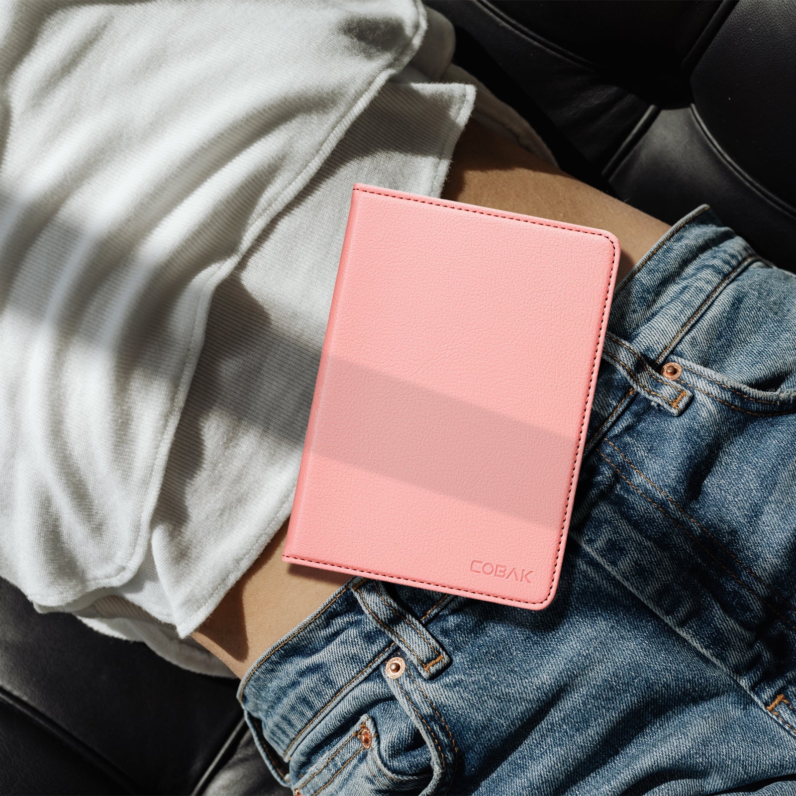 Kindle Basic (2022/2024 6 INCH) Case With Stand#Color_Lychee Texture Pink