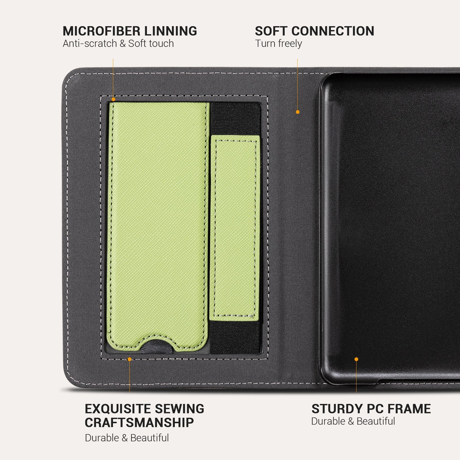 Kindle Basic (2022/2024 6 INCH) Case With Stand#Color_Matcha