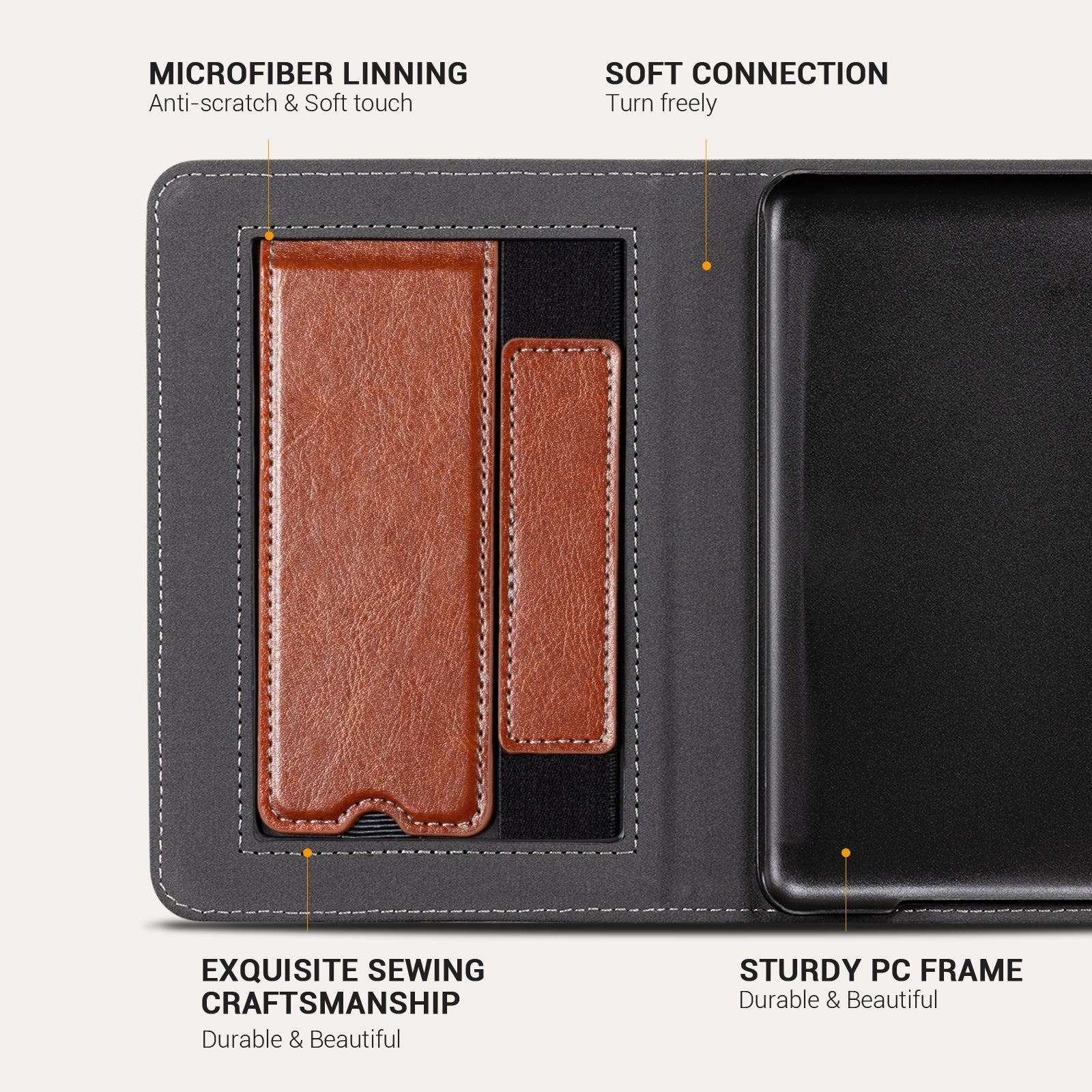 Kindle Basic (2022/2024 6 INCH) Case With Stand#Color_R64 Brown