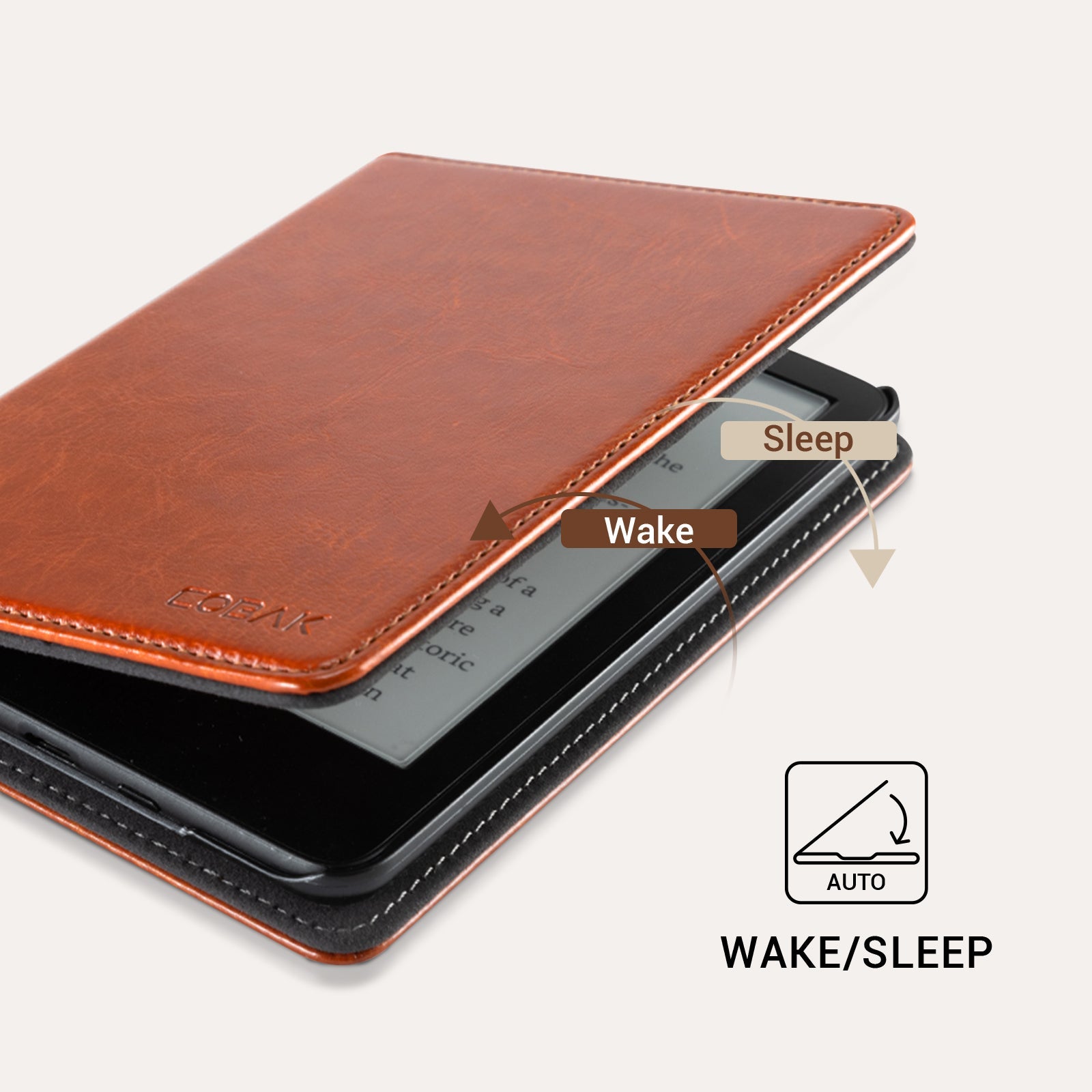 Kindle Basic (2022/2024 6 INCH) Case With Stand#Color_R64 Brown