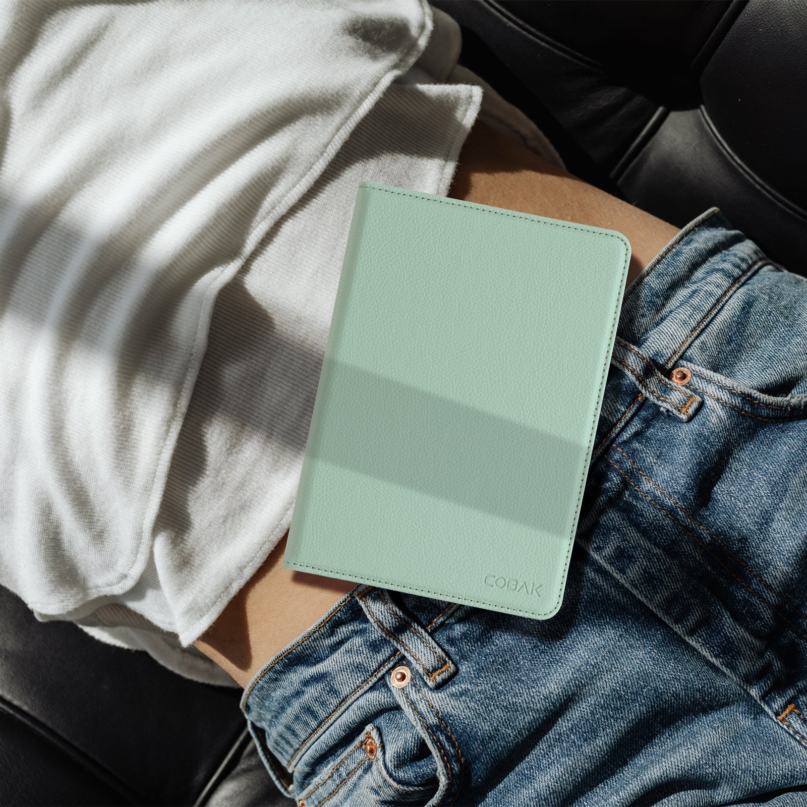 Kindle Basic (2022/2024 6 INCH) Case With Stand#Color_Sage Green