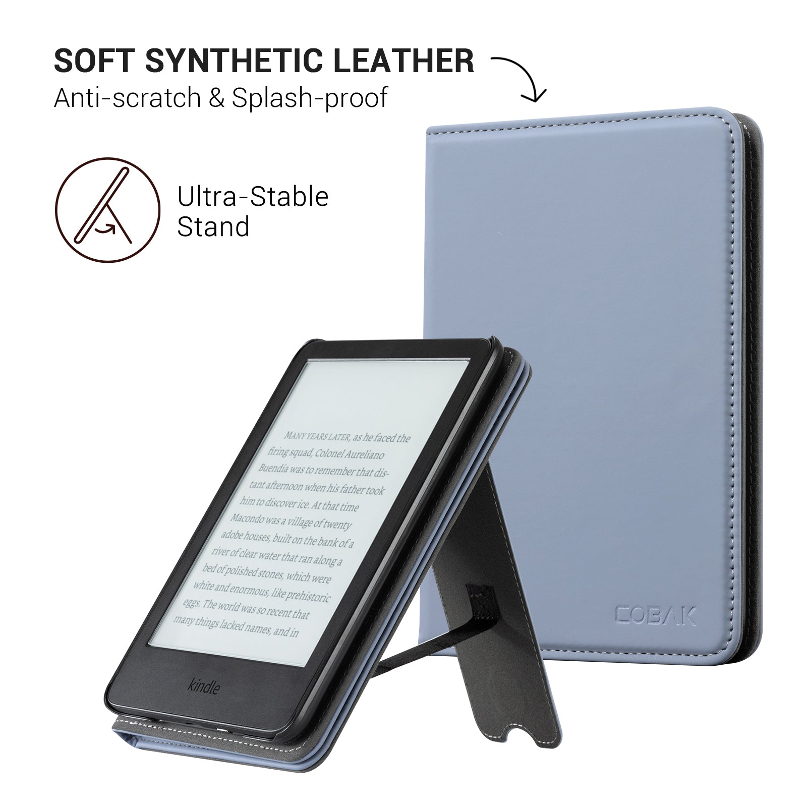 Kindle Basic (2022/2024 6 INCH) Case With Stand#Color_Skin Like Purple