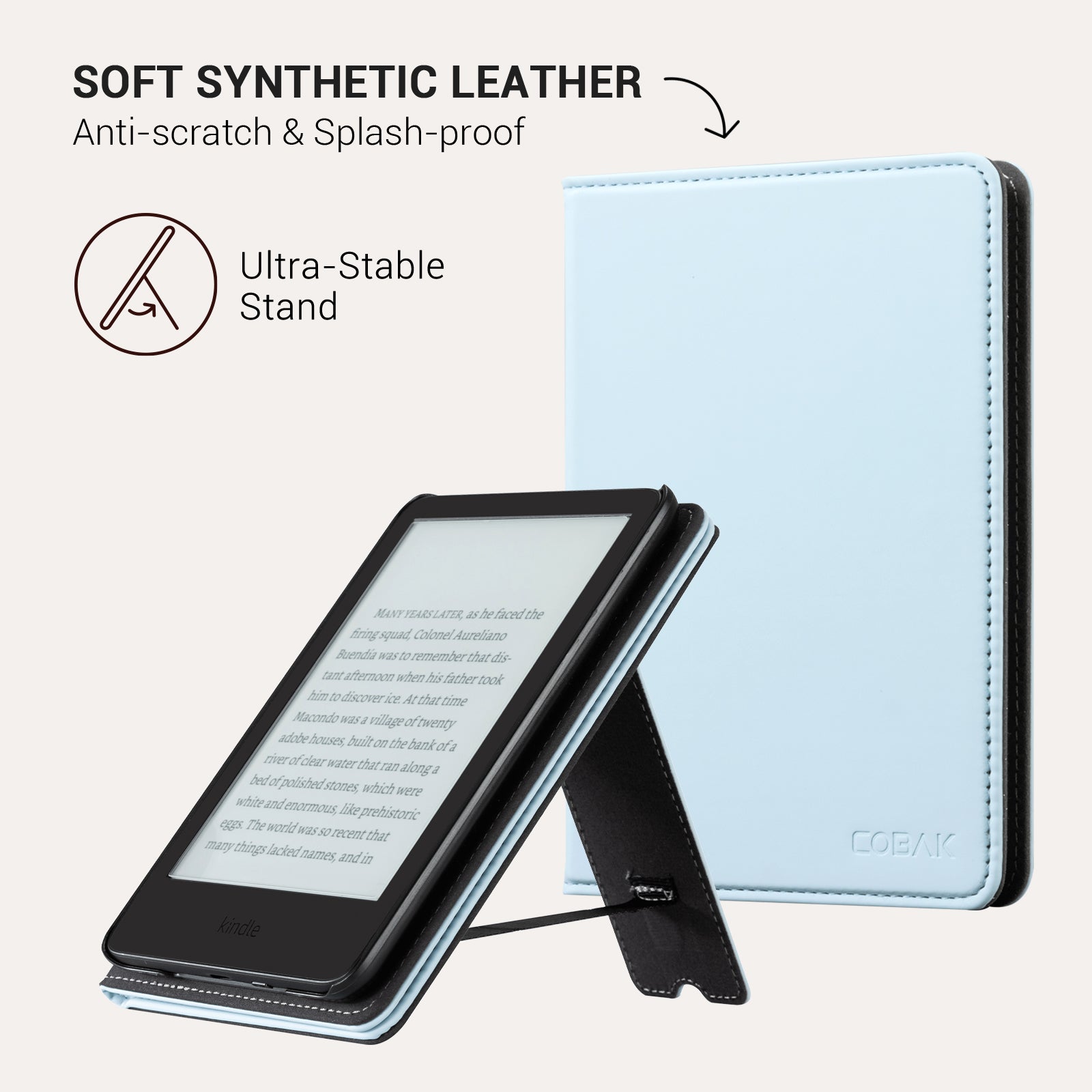 Kindle Basic (2022/2024 6 INCH) Case With Stand#Color_Sky Blue