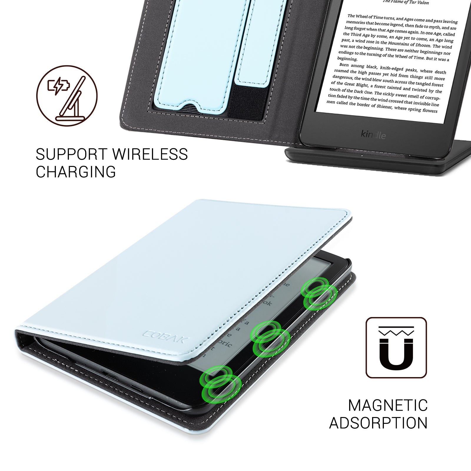 Kindle Basic (2022/2024 6 INCH) Case With Stand#Color_Sky Blue