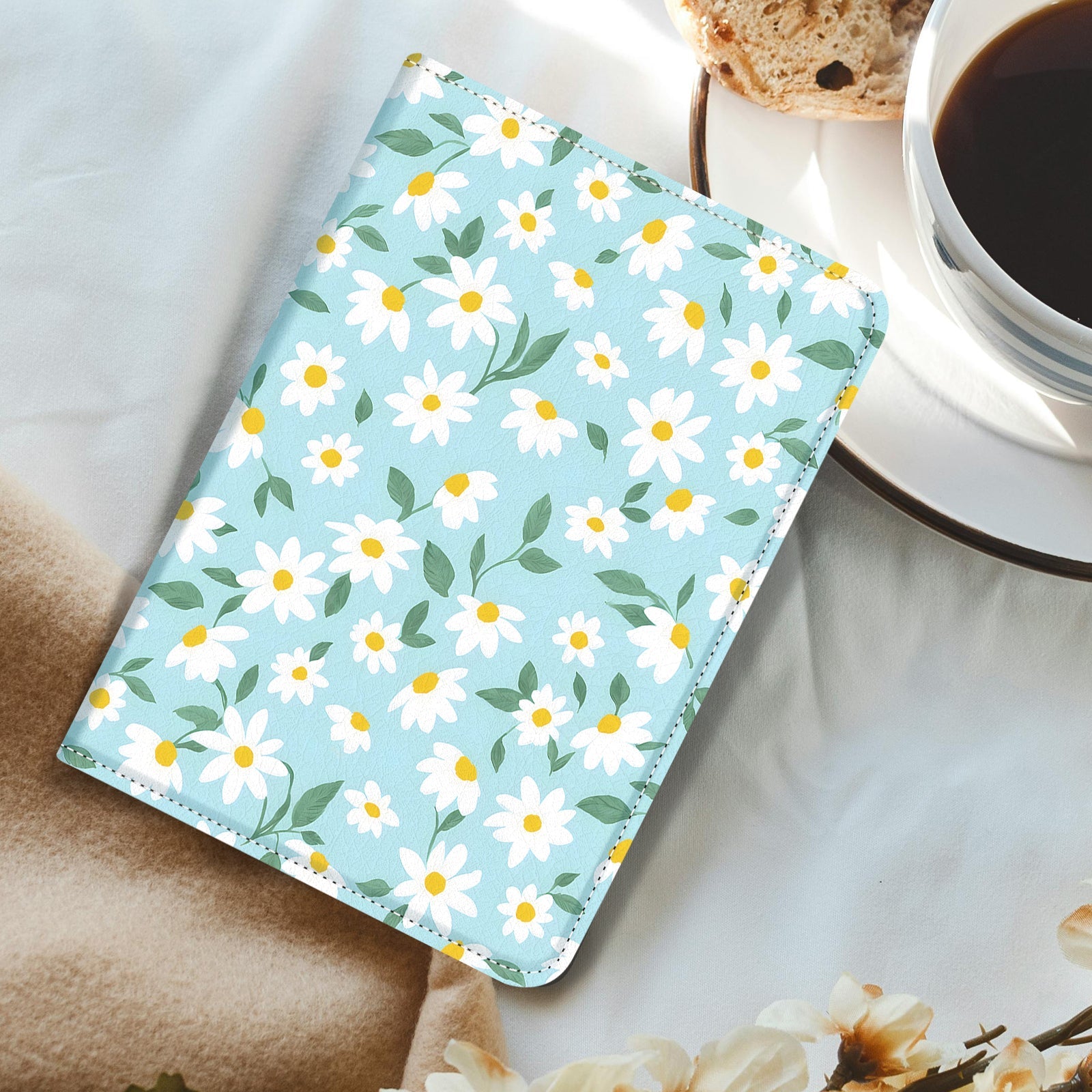 Eden Blue Dasiy Kindle Basic 6 Inch Case With Stand