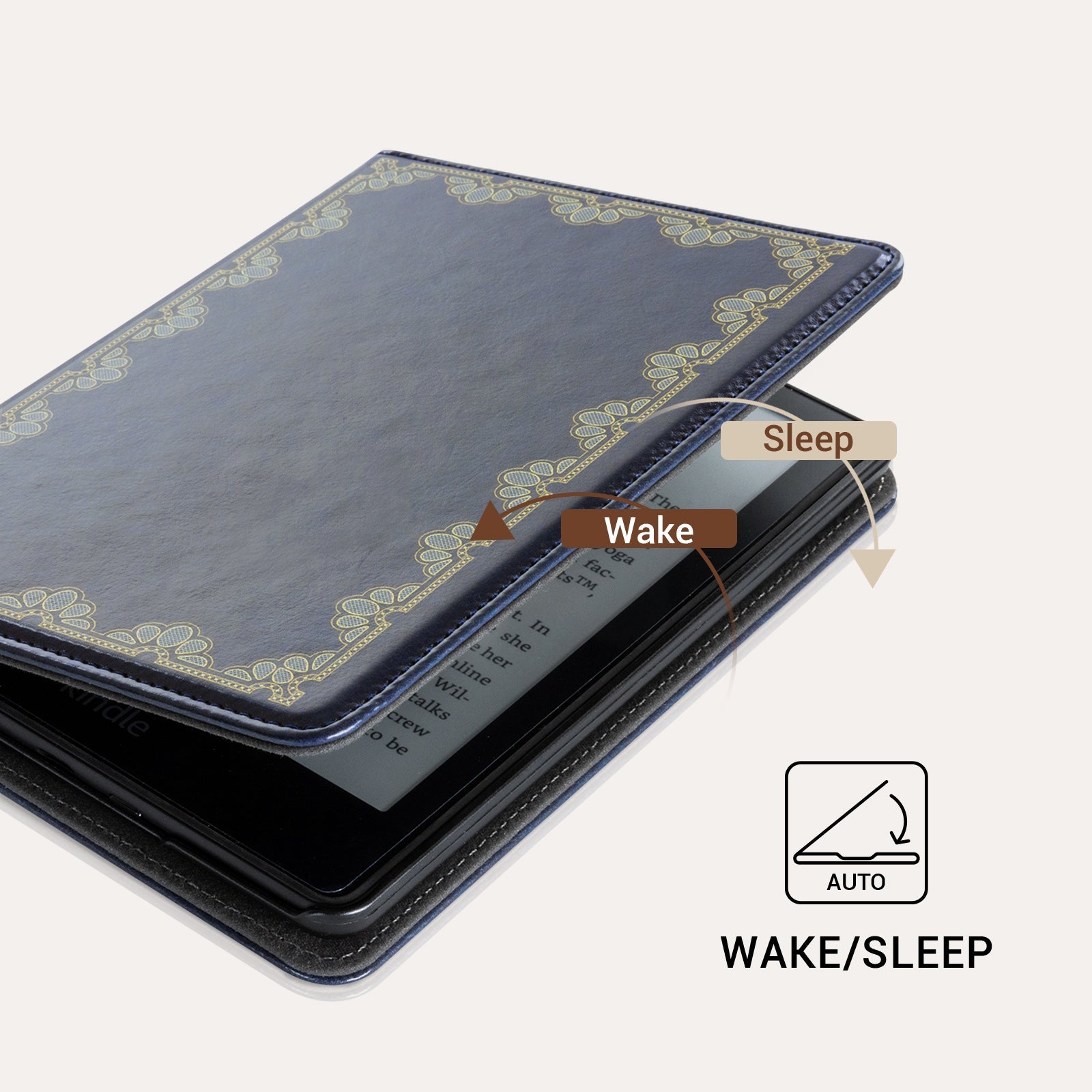 Classics Dark Blue Notes Kindle Basic 6 Inch Case With Stand