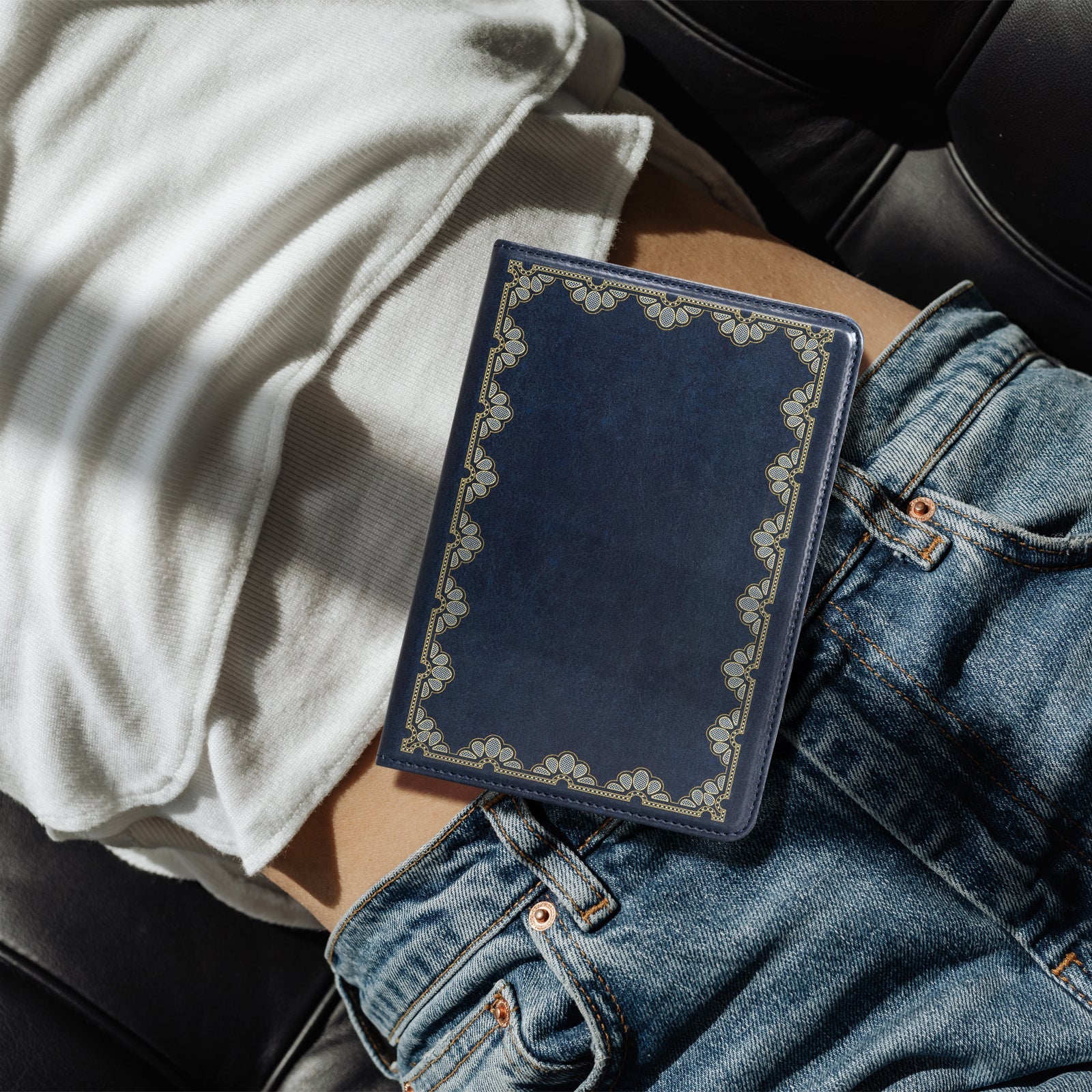 Classics Dark Blue Notes Kindle Basic 6 Inch Case With Stand
