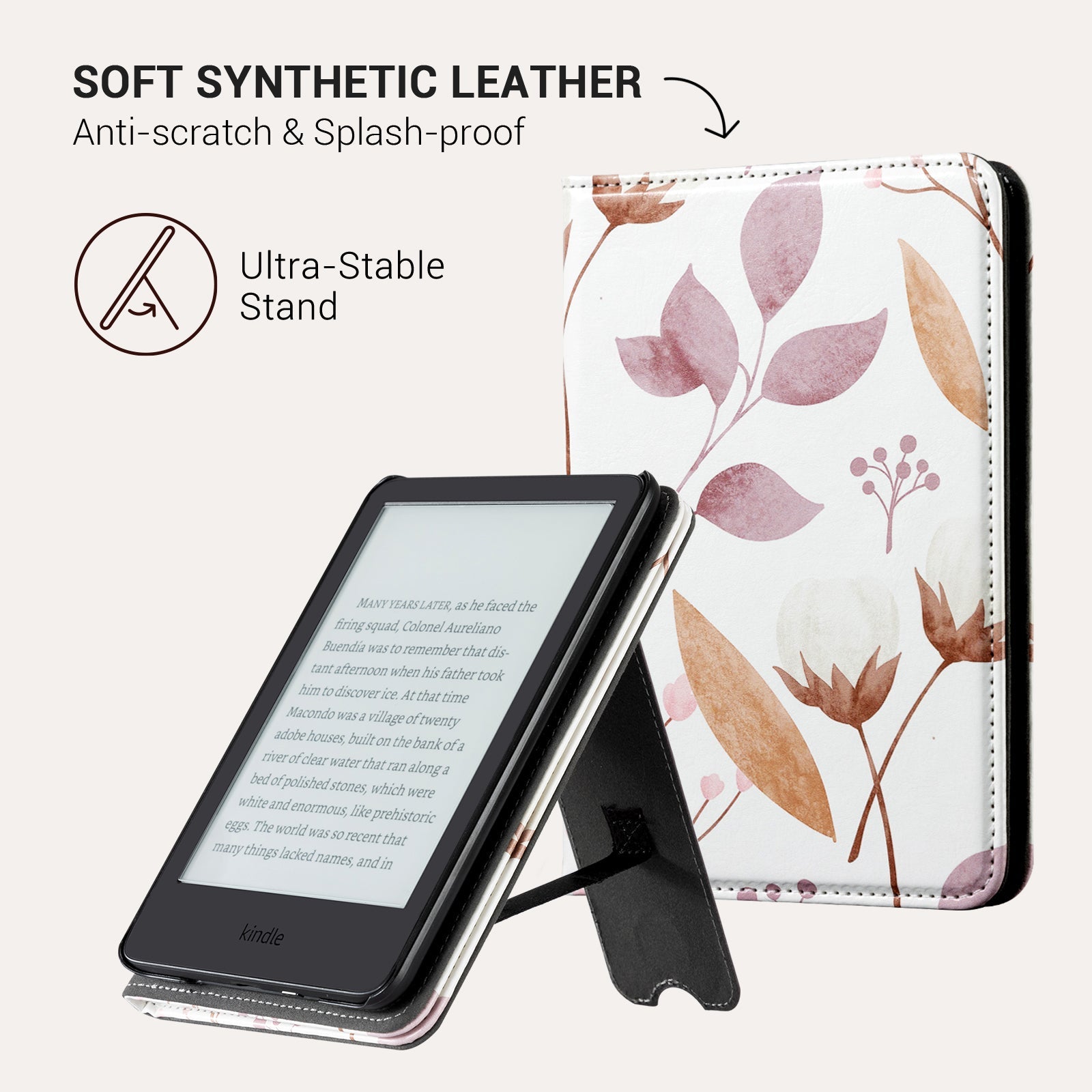 Eden Gardenia Kindle Basic 6 Inch Case With Stand