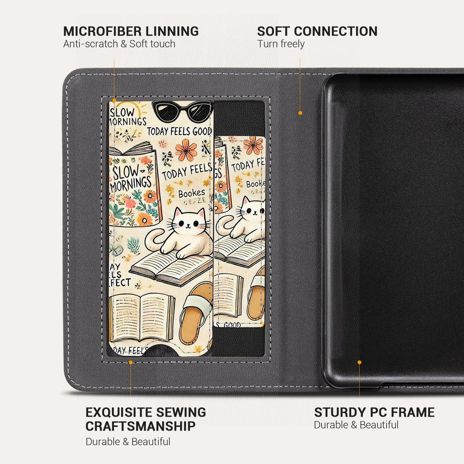 Ego Slow Morning Kindle Basic 6 Inch Case With Stand