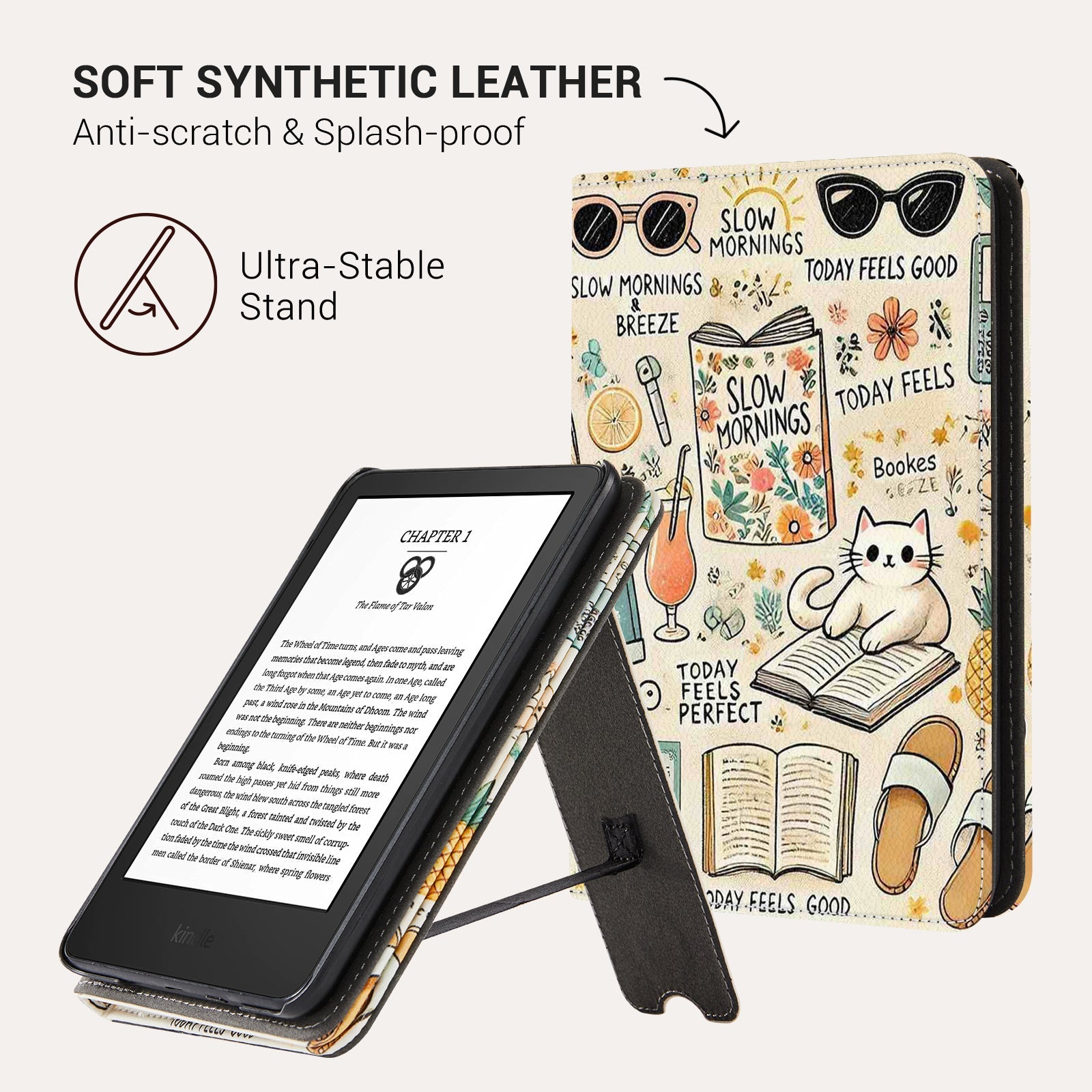 Ego Slow Morning Kindle Basic 6 Inch Case With Stand