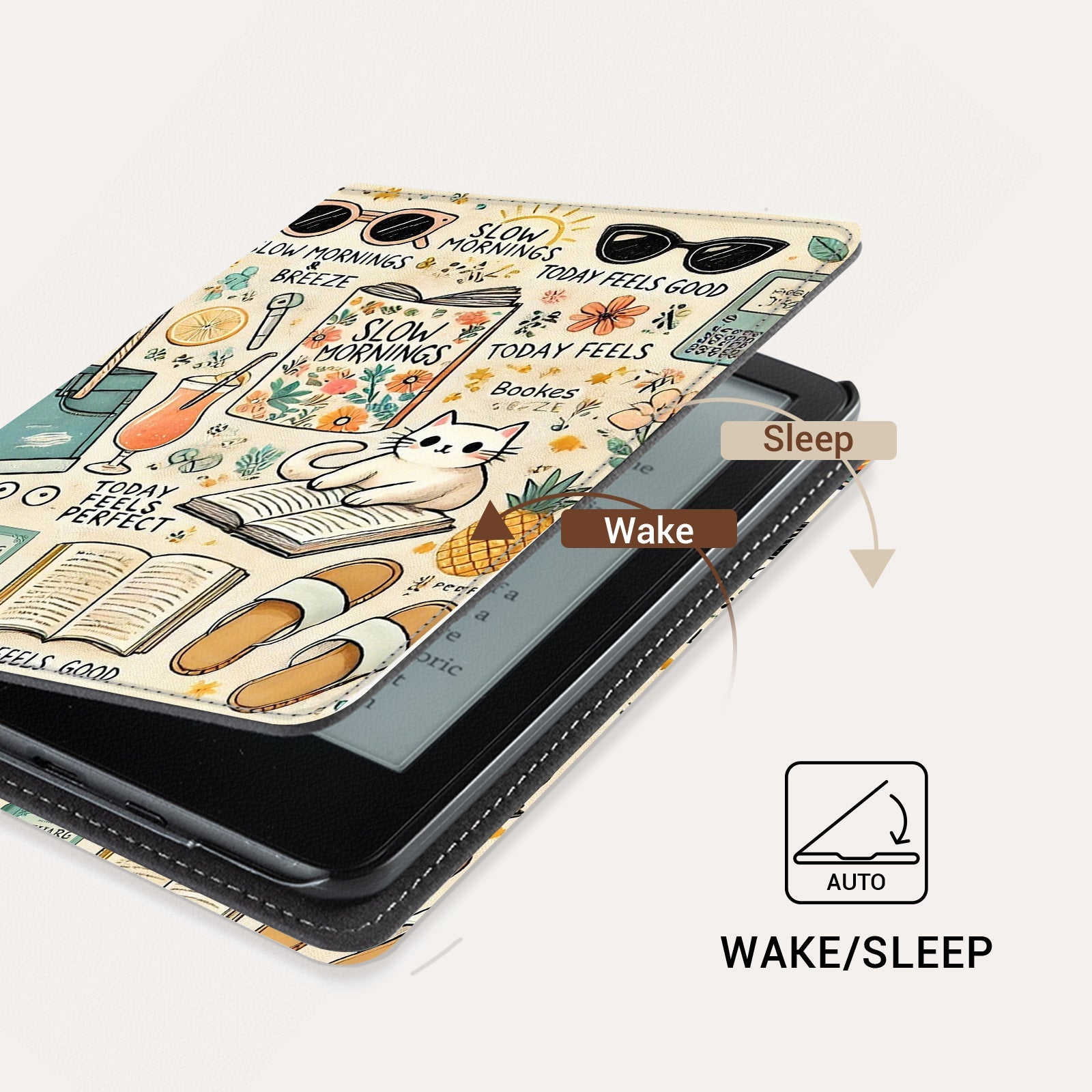 Ego Slow Morning Kindle Basic 6 Inch Case With Stand