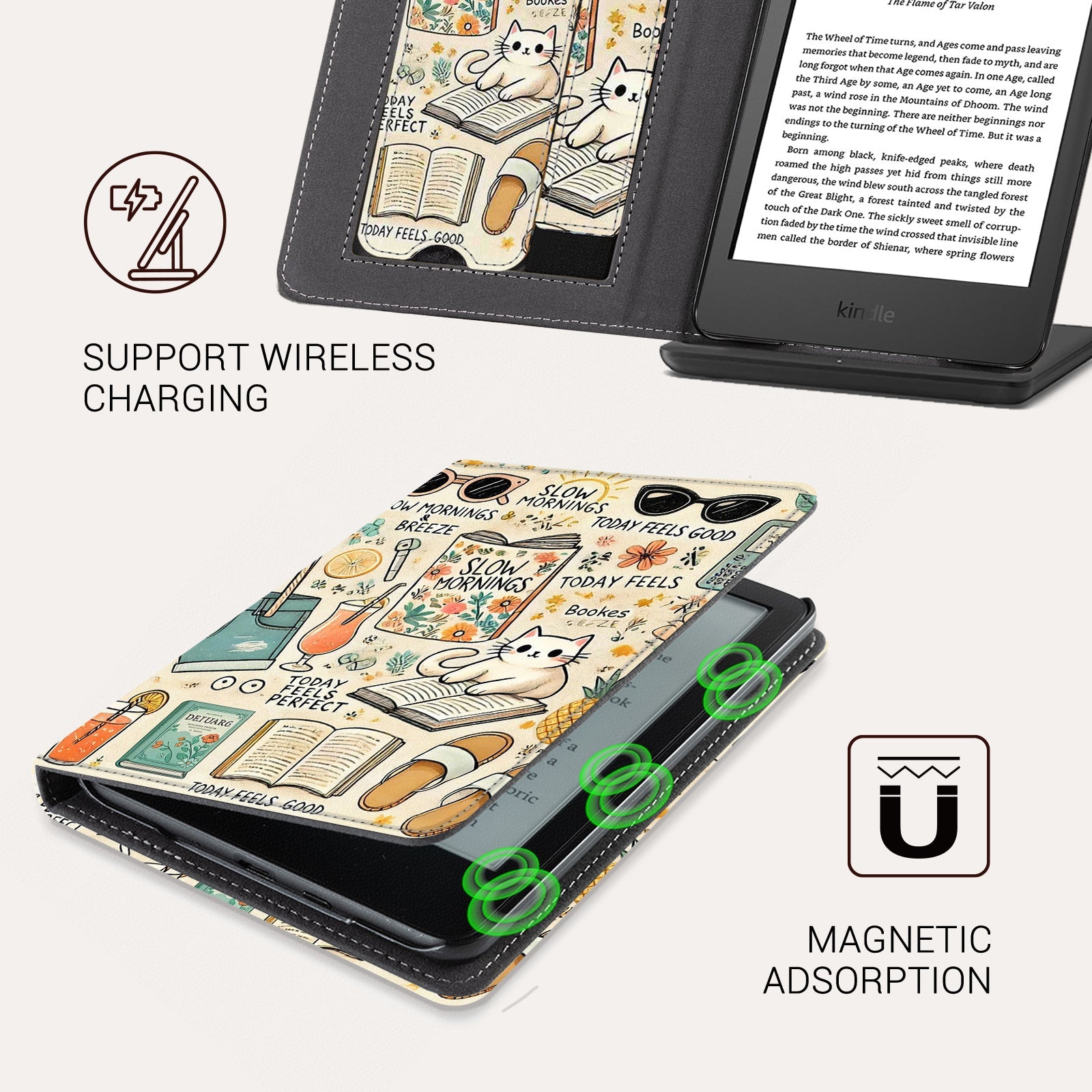 Ego Slow Morning Kindle Basic 6 Inch Case With Stand