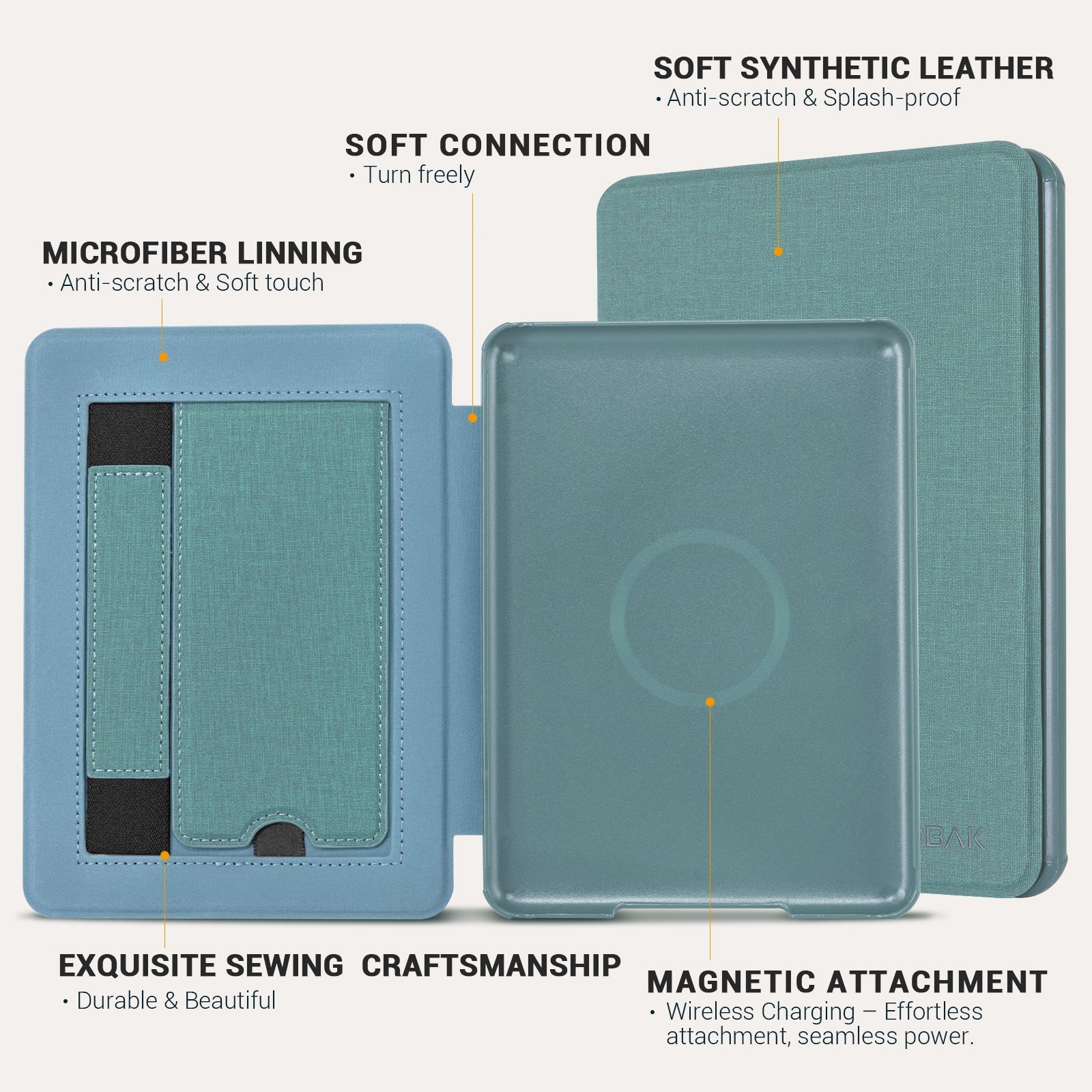 Kindle Paper White 6th-Stand Voltage Case#Color_Misty Blue