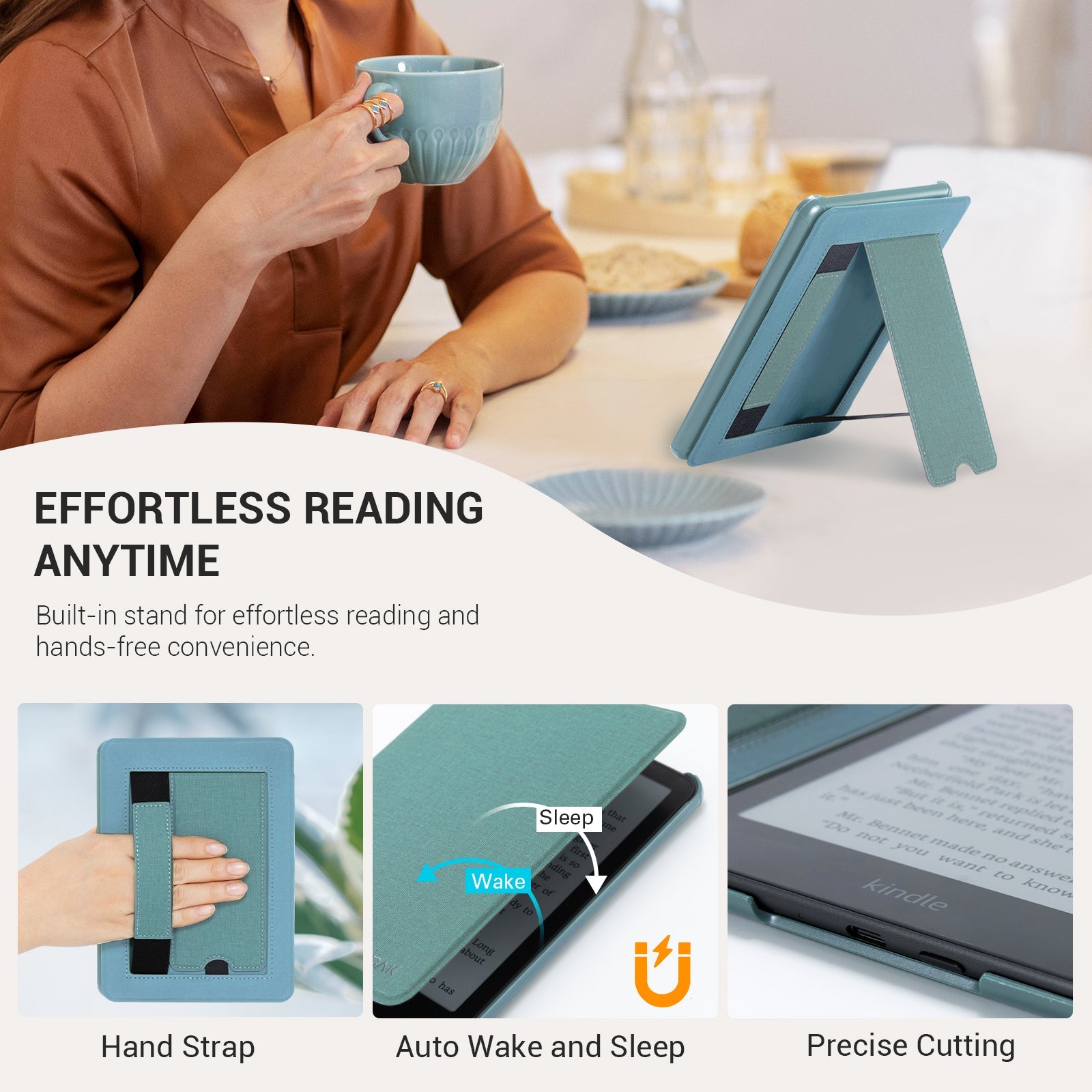 Kindle Paper White 6th-Stand Voltage Case#Color_Misty Blue