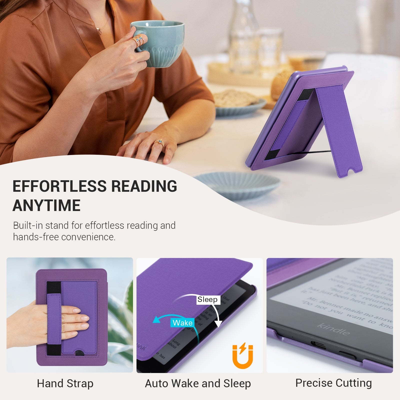 Kindle Paper White 6th-Stand Voltage Case#Color_Purple