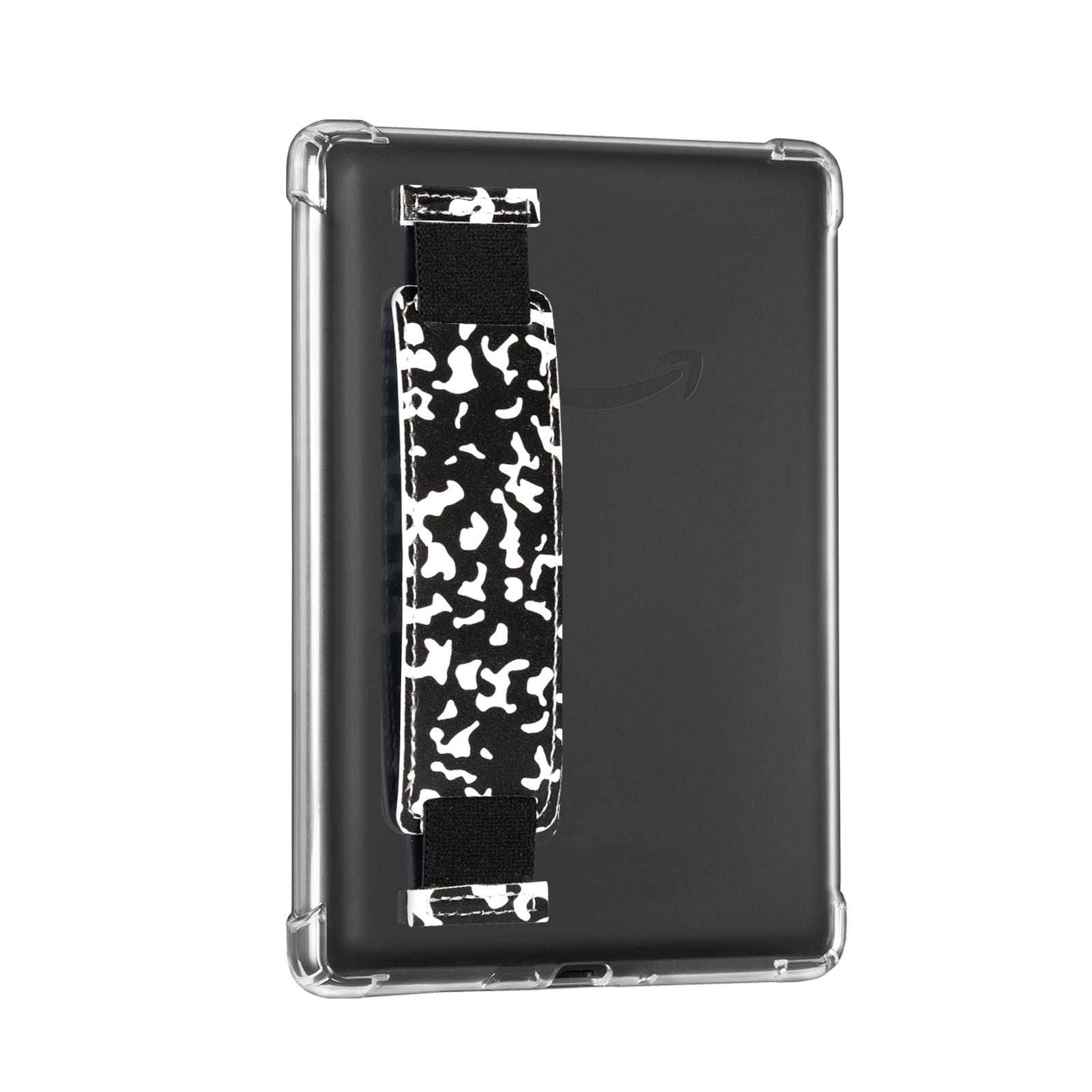 Kindle Paperwhite 12th Gen (2024 7 inch) Clear with Hand Strap Case#Color_Black