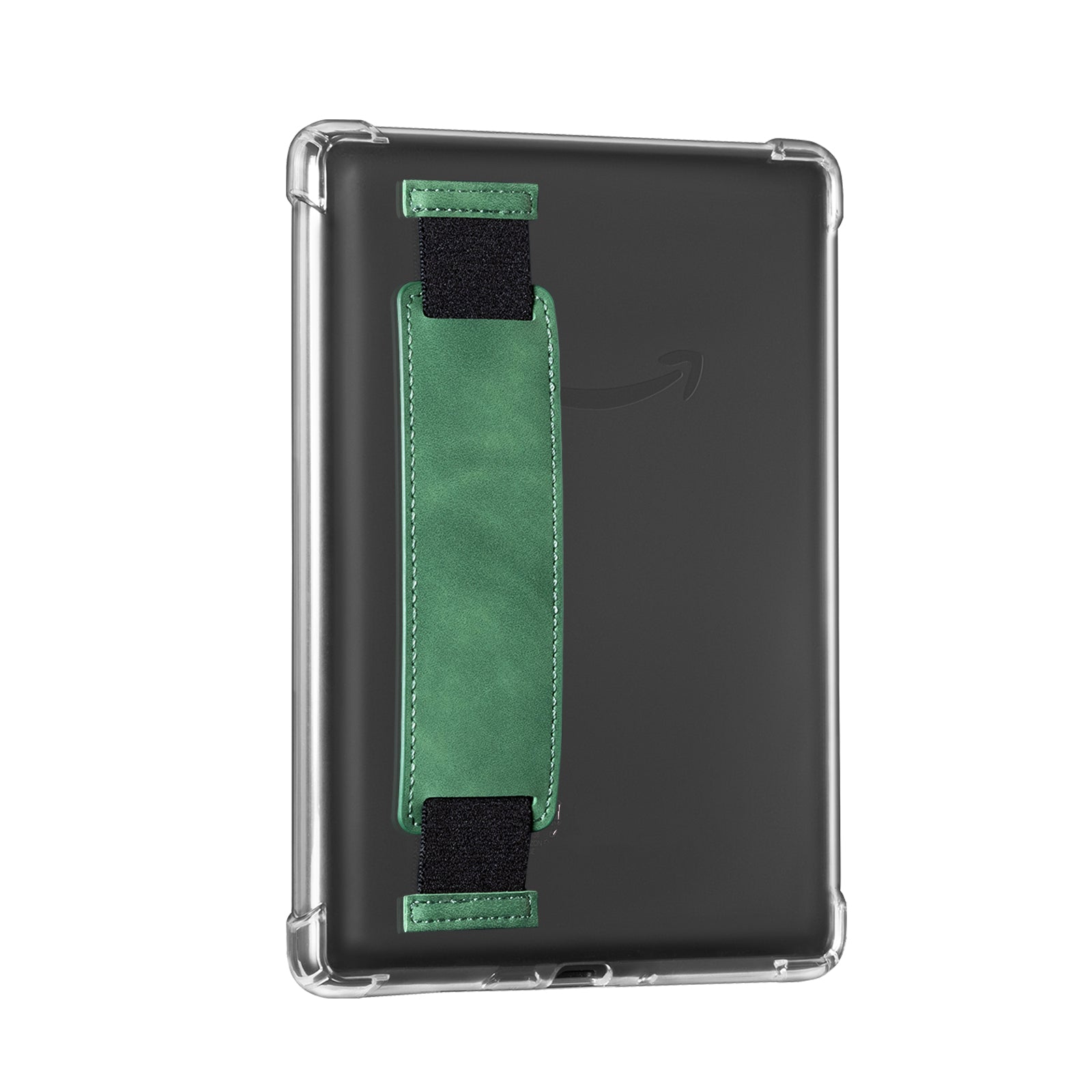 Kindle Paperwhite 12th Gen (2024 7 inch) Clear with Hand Strap Case#Color_Emerald Green