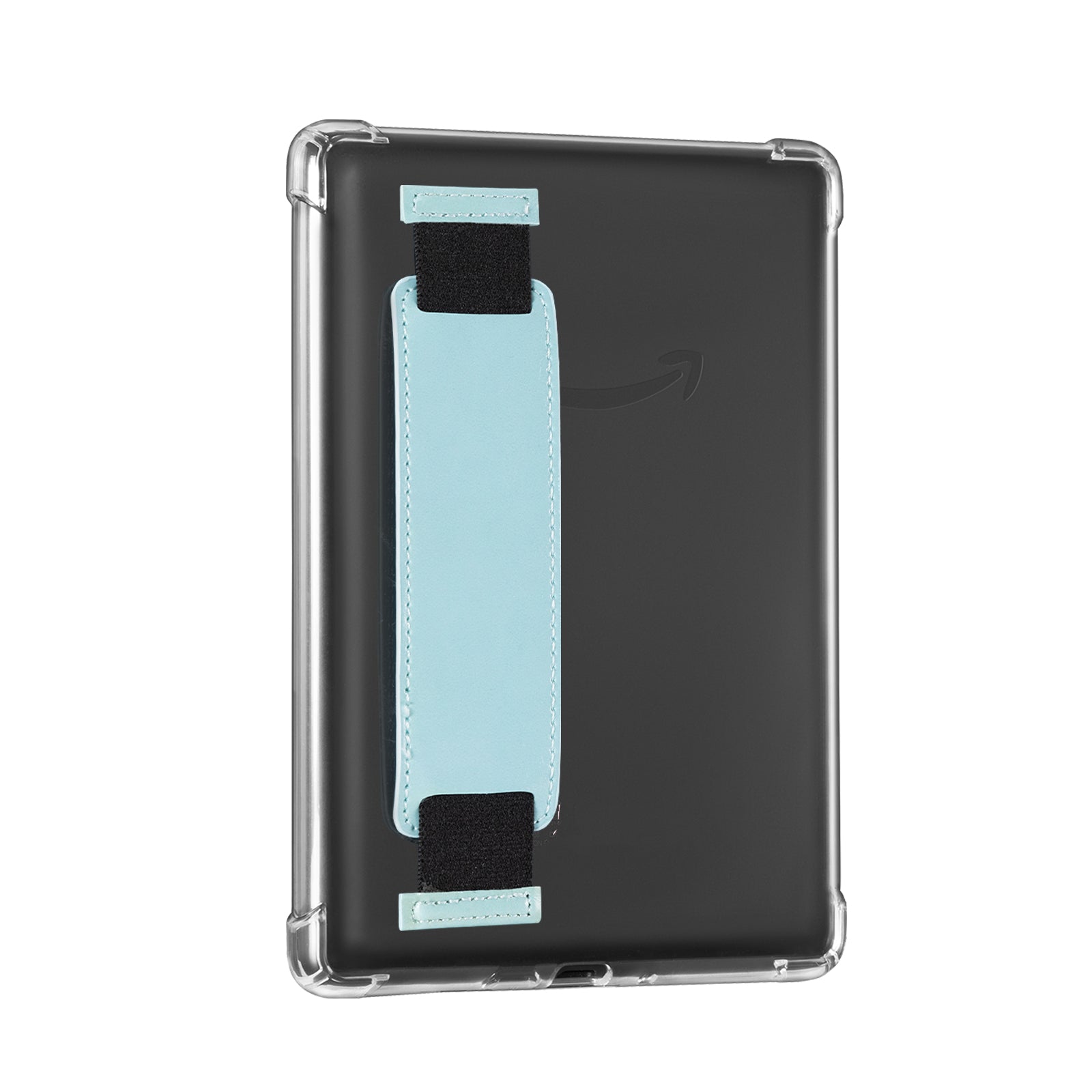 Kindle Paperwhite 12th Gen (2024 7 inch) Clear with Hand Strap Case#Color_Lake Green