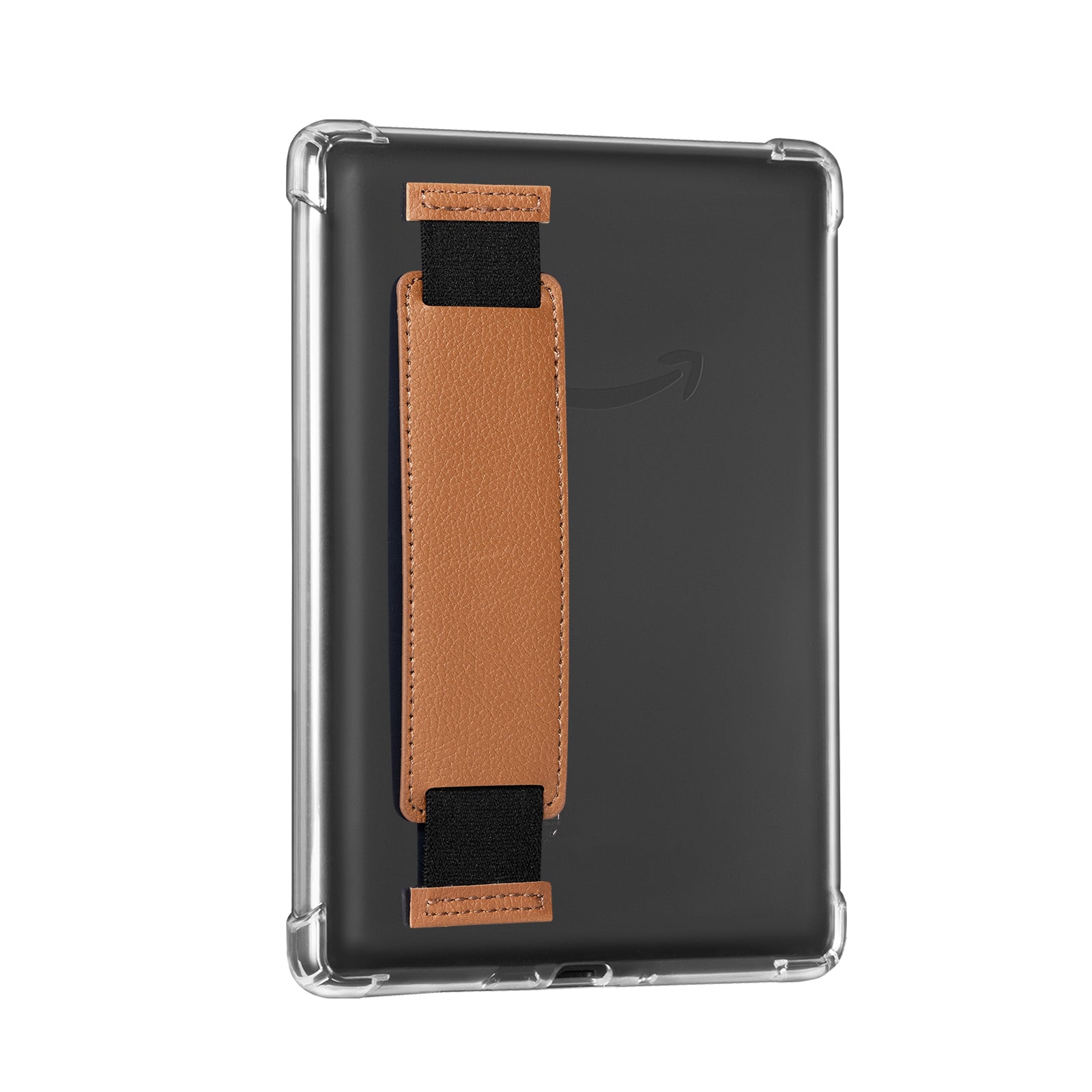 Kindle Paperwhite 12th Gen (2024 7 inch) Clear with Hand Strap Case#Color_Green Leaves with Yellow Blossoms