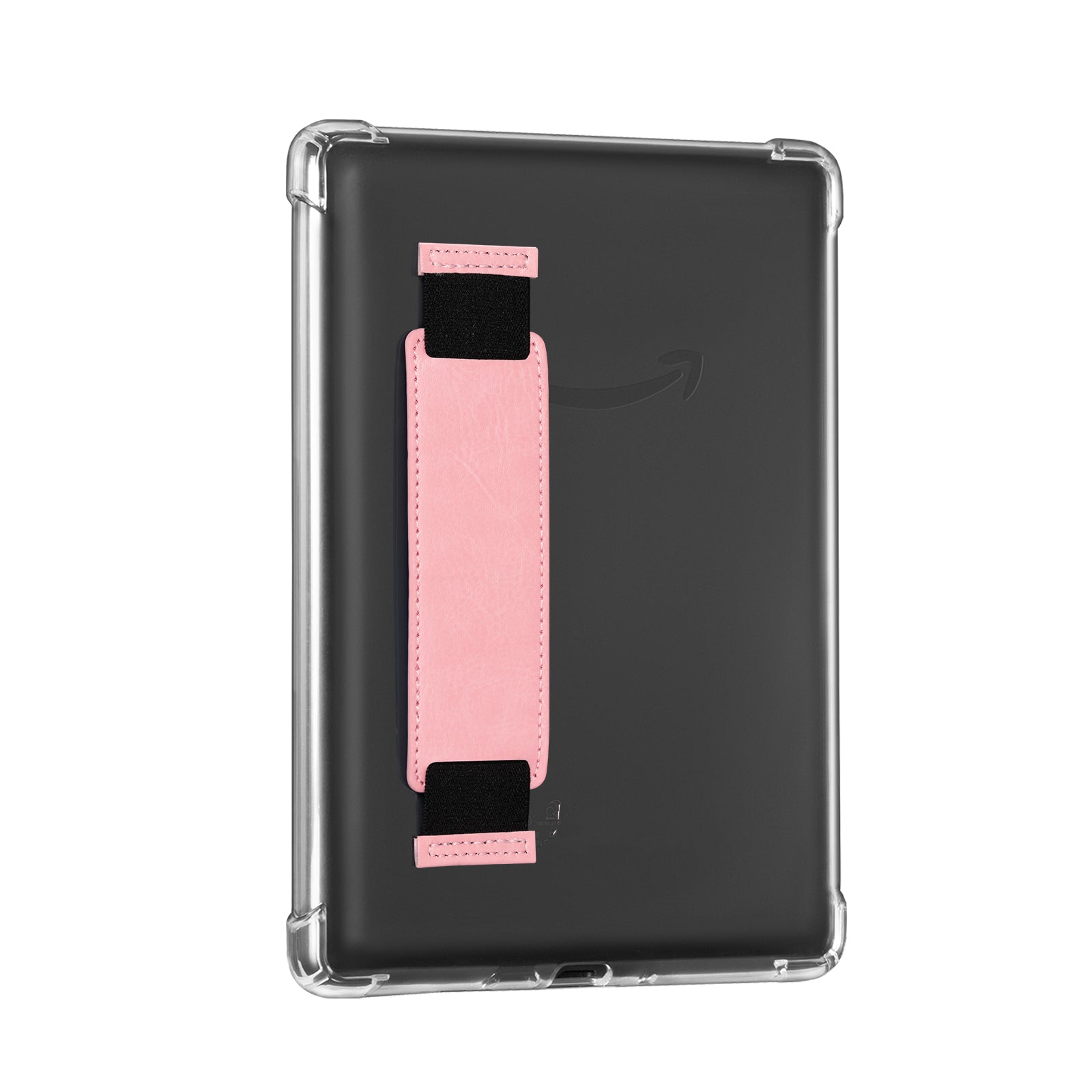 Kindle Paperwhite 12th Gen (2024 7 inch) Clear with Hand Strap Case#Color_R64 Pink
