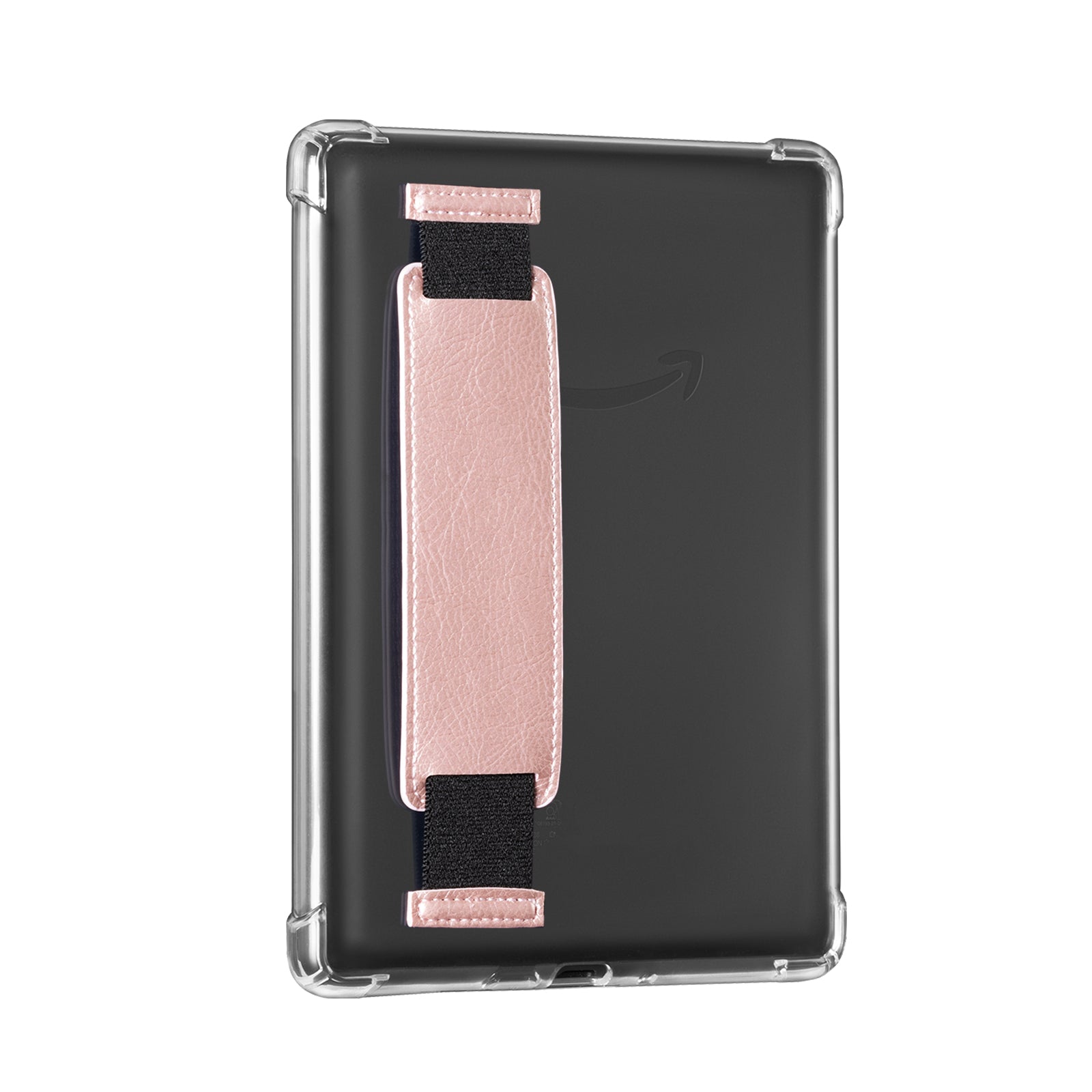 Kindle Paperwhite 12th Gen (2024 7 inch) Clear with Hand Strap Case#Color_Rose Gold