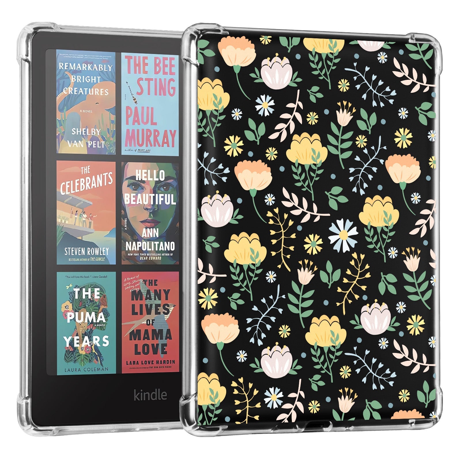 Kindle Paperwhite 12th Gen (2024 7 inch) clear-prints Case#Color_Butterfly Flower