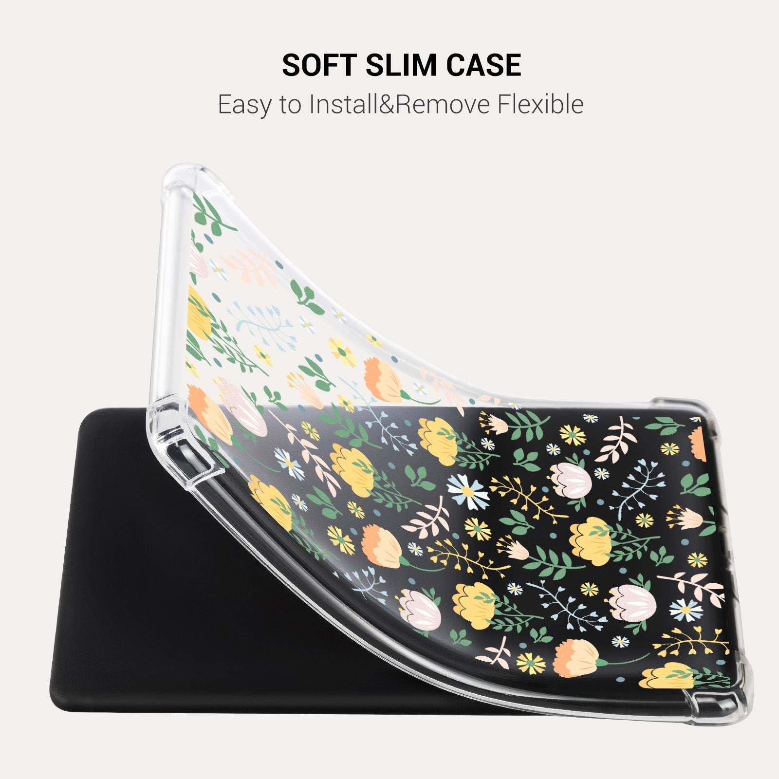 Kindle Paperwhite 12th Gen (2024 7 inch) clear-prints Case#Color_Butterfly Flower