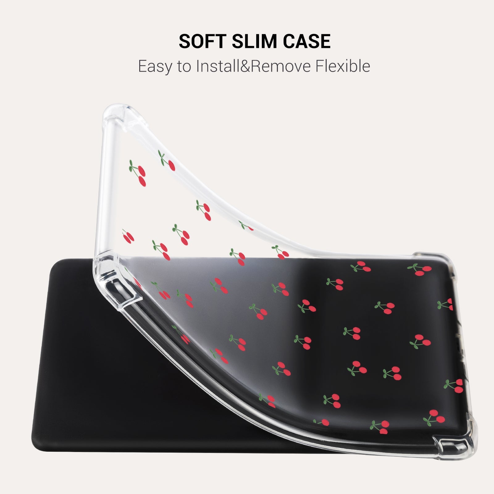Eden Cherry Kindle Paperwhite 7 inch Clear Case